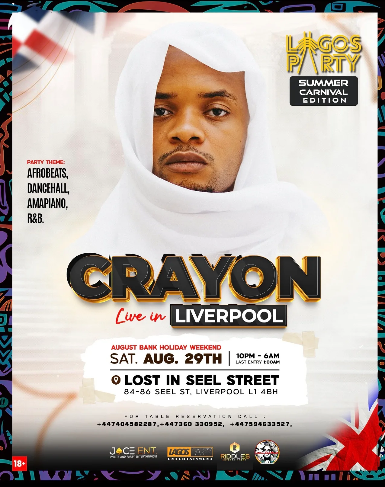 Crayon Live in Liverpool (Summer Carnival Edition) at Lost in Seel Street