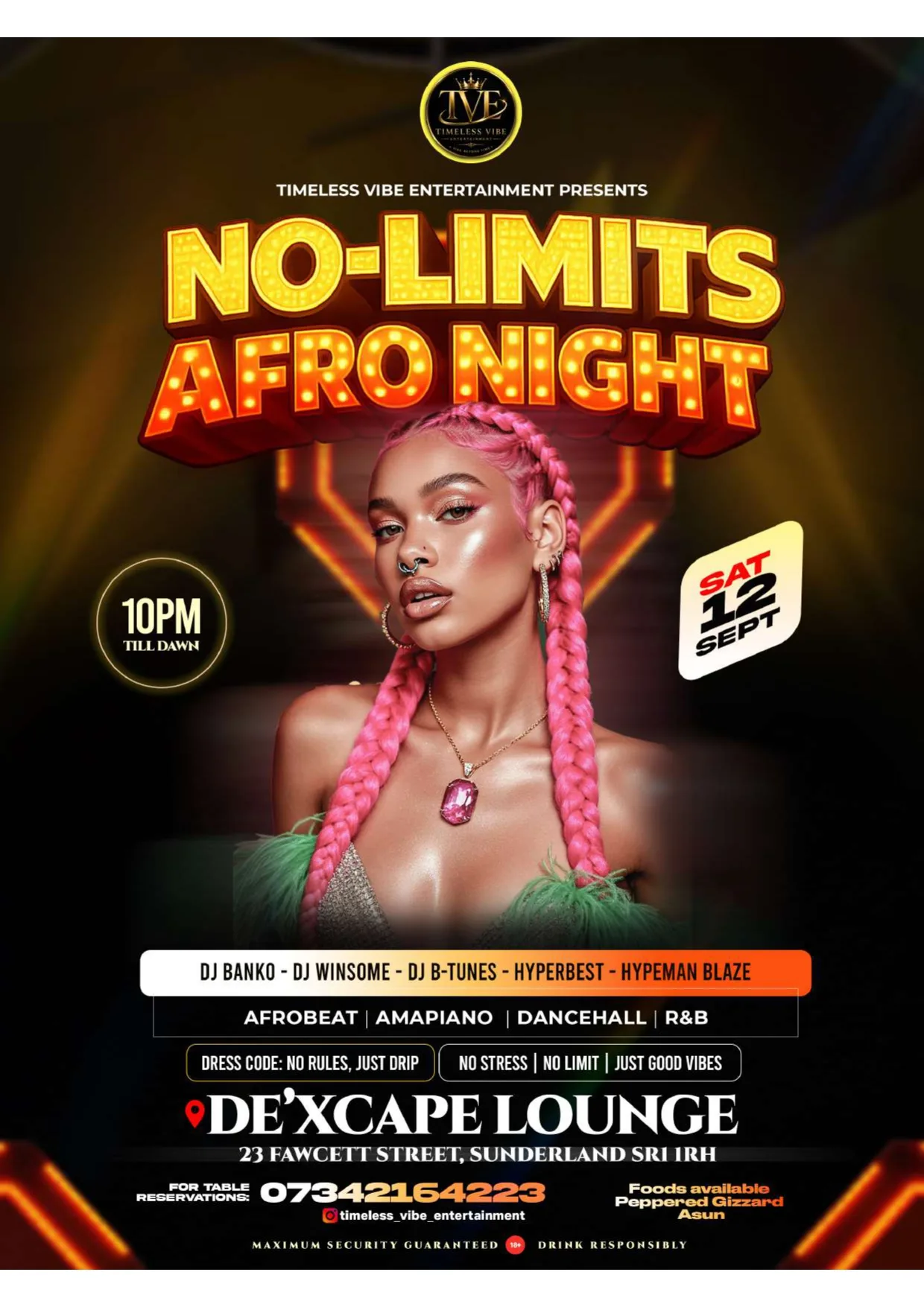 No-Limits Afro Night at DeXcape Lounge
