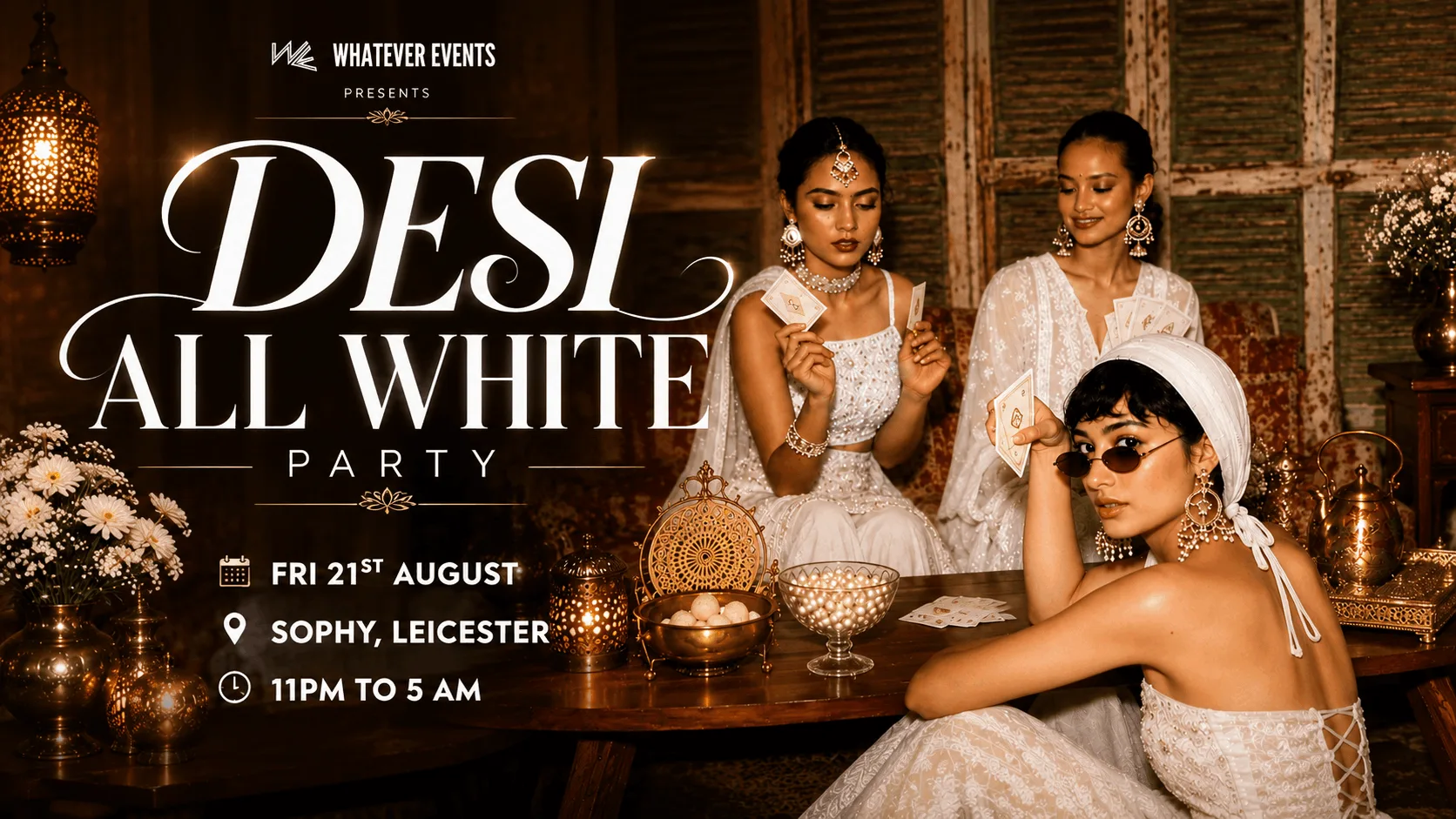 DESI ALL WHITE PARTY | SOPHY LEICESTER