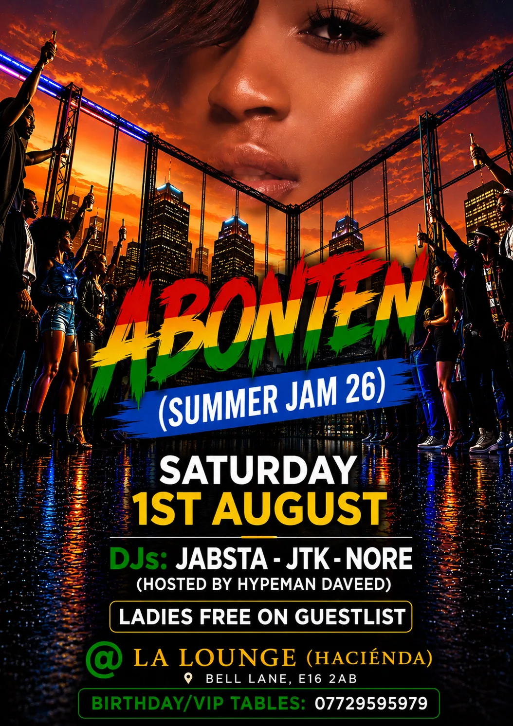 ABONTEN SUMMER JAM| Sat 1st of AUG | LA HACIENDA E16 2AB