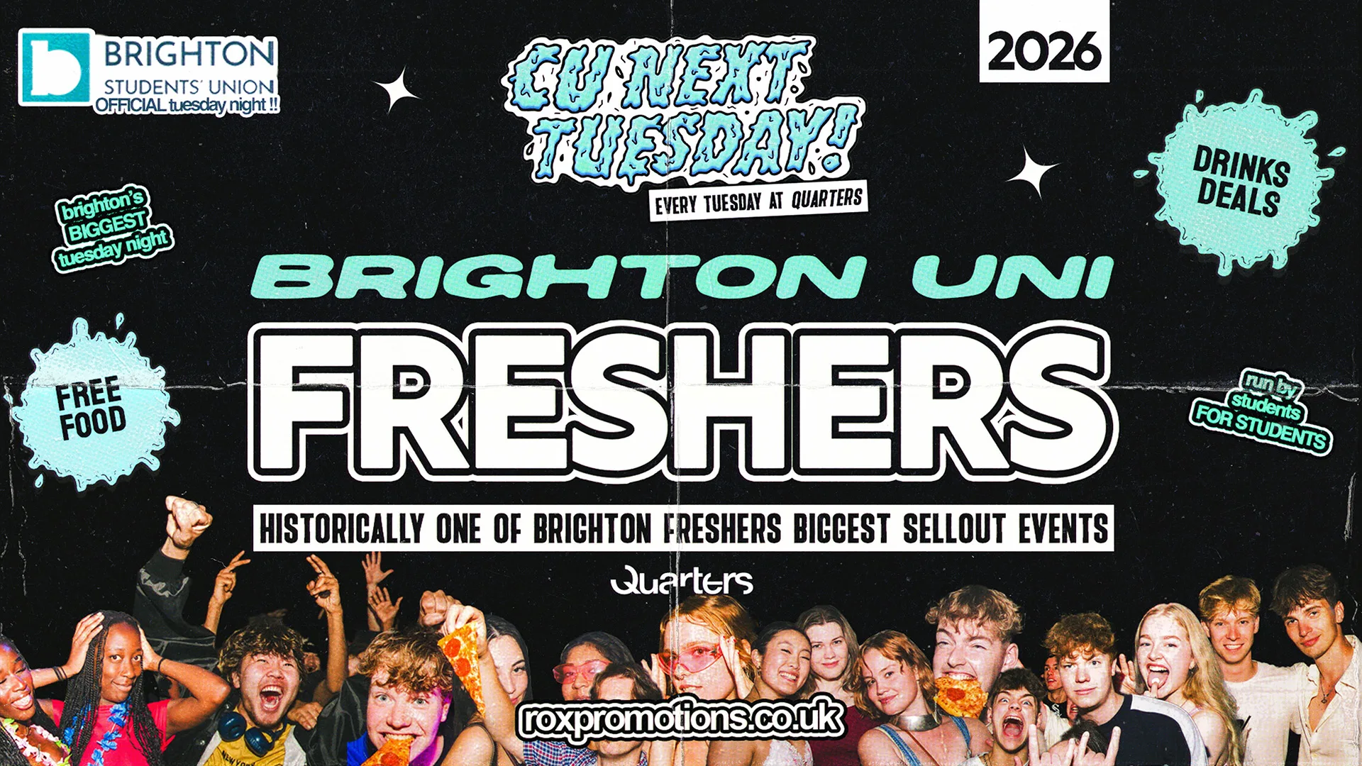 CU NEXT TUESDAY | BRIGHTON UNI FRESHERS INITIATION PARTY 🥳 | 28/09/2026