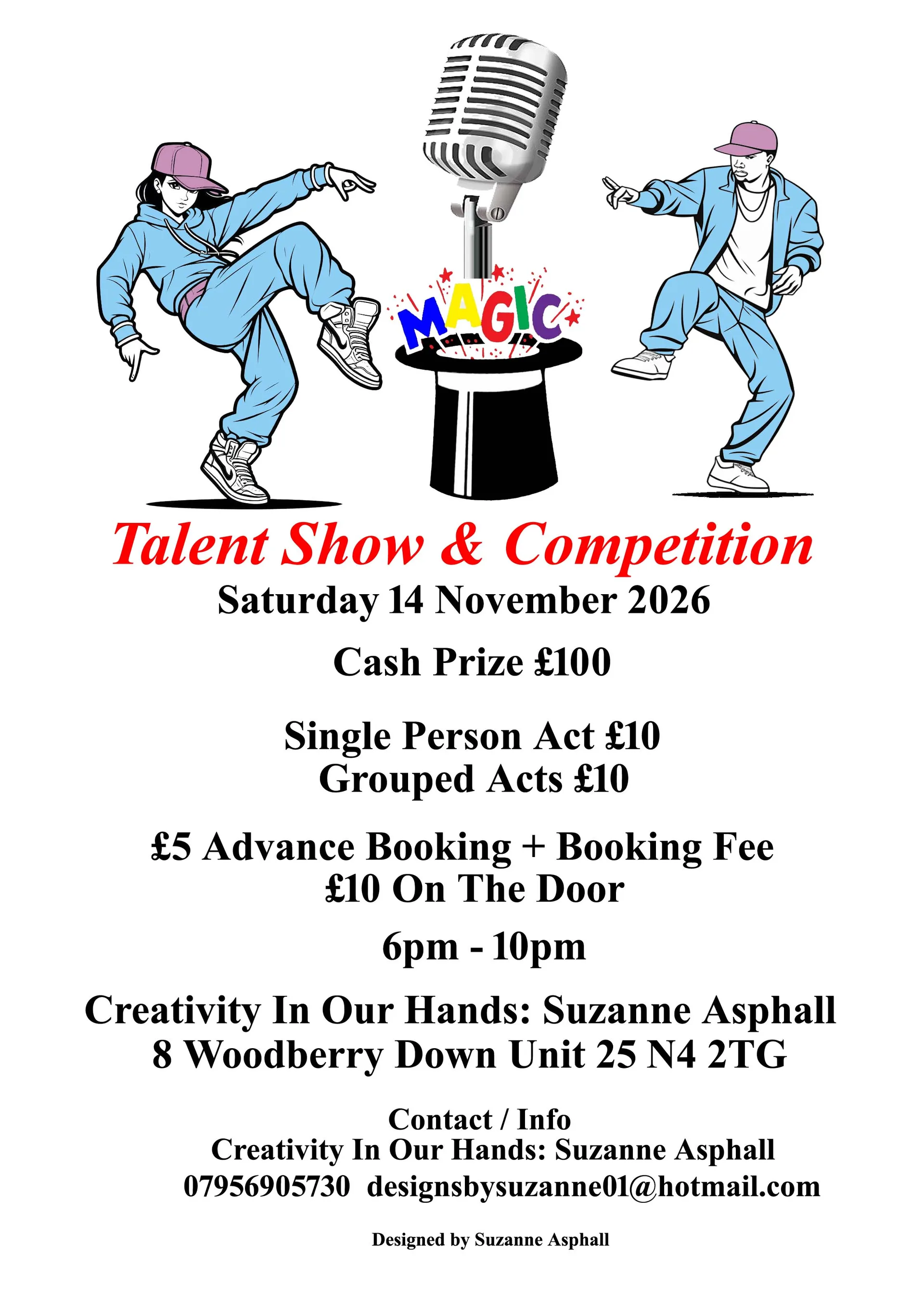 Talent Show & Talent Competition.  Cash Prize £100