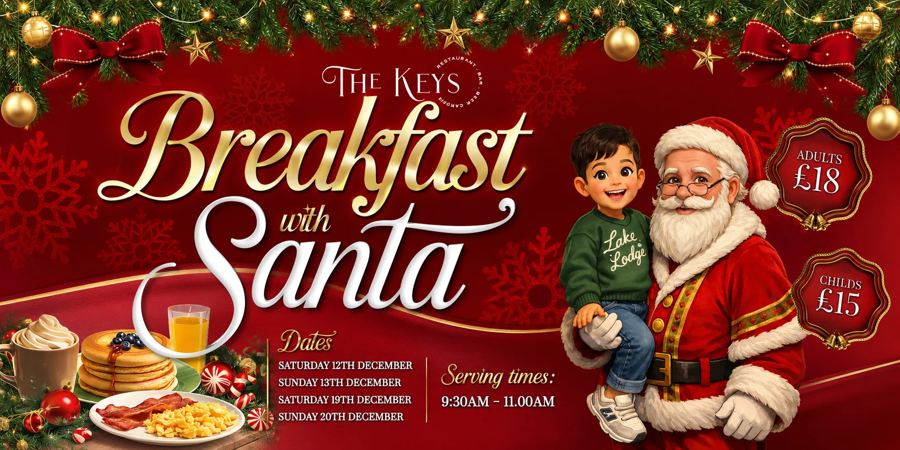 Breakfast with Santa at The Keys Yarm - Restaurant & Venue Hire