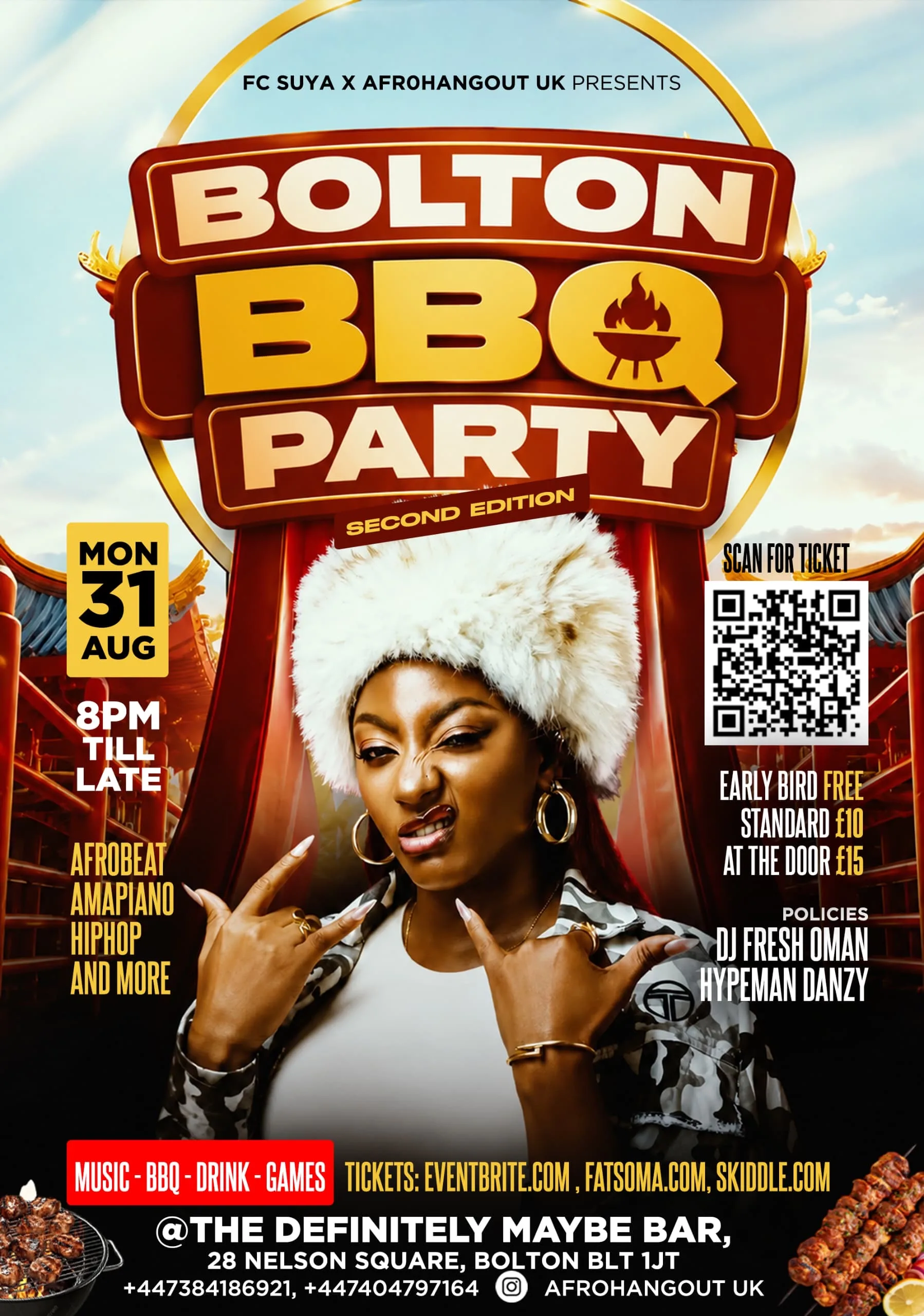 BBQ PARTY (2nd Edition) LIVE IN BOLTON - Mon 31st August 2026.