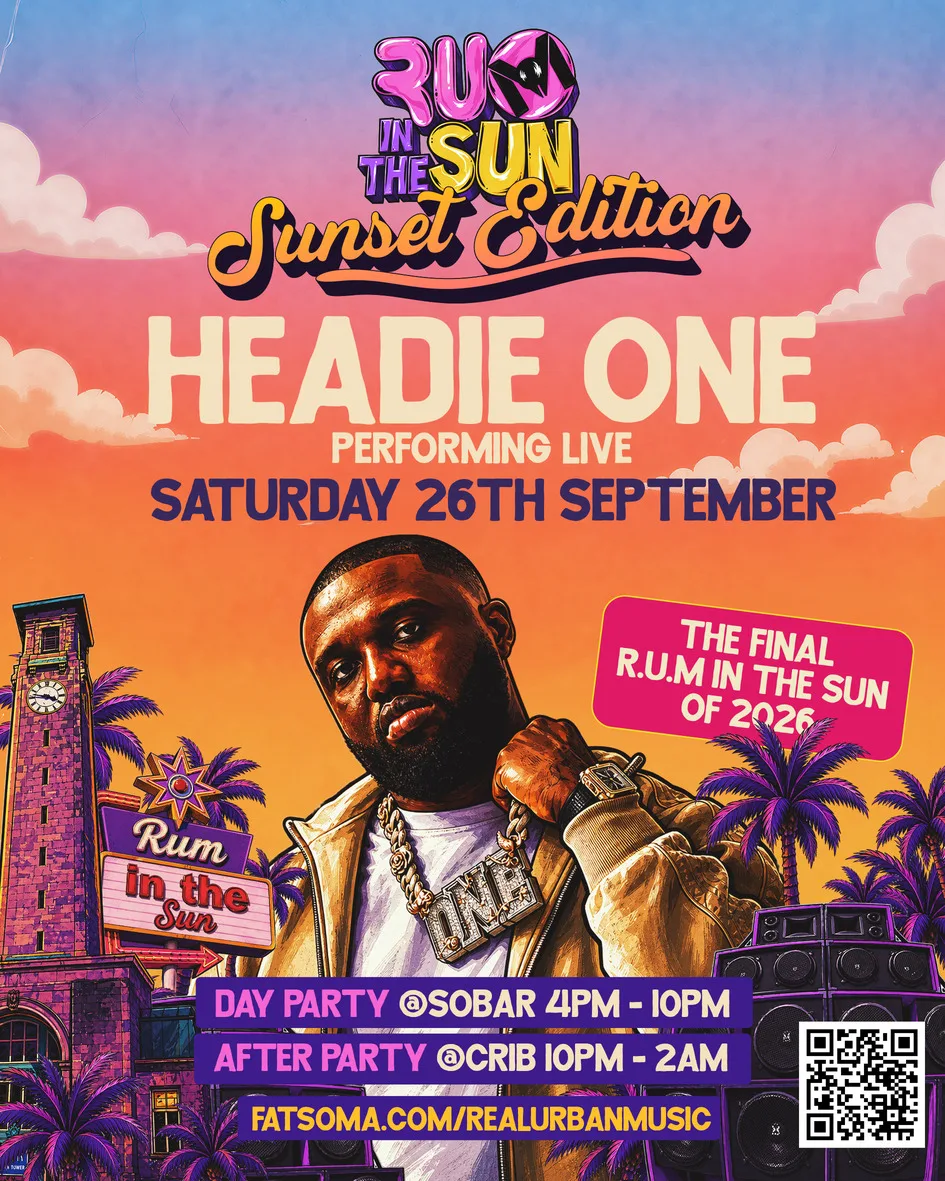 R.U.M IN THE SUN SUNSET EDITION : HEADIE ONE PERFORMING LIVE at Sobar Southampton