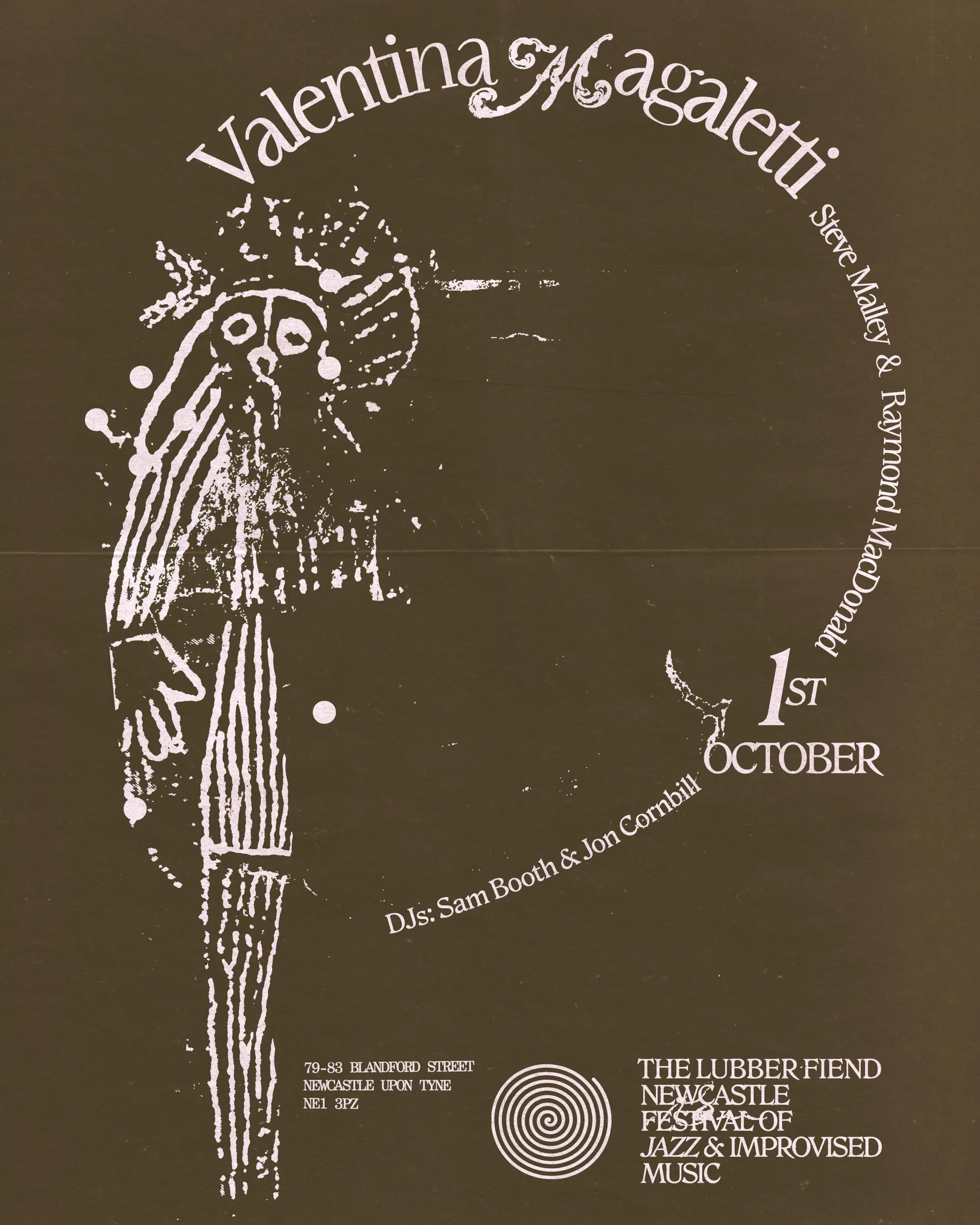 Newcastle Festival of Jazz and Improvised Music presents: Valentina Magaletti w/ Steve Malley and Raymond MacDonald at The Lubber Fiend