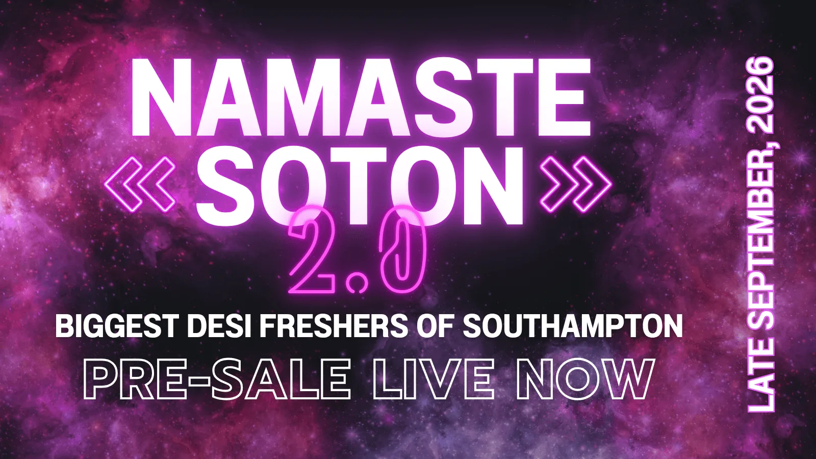 Namaste Soton 2.0 | Bollywood FRESHER'S Night 2026 at TBA