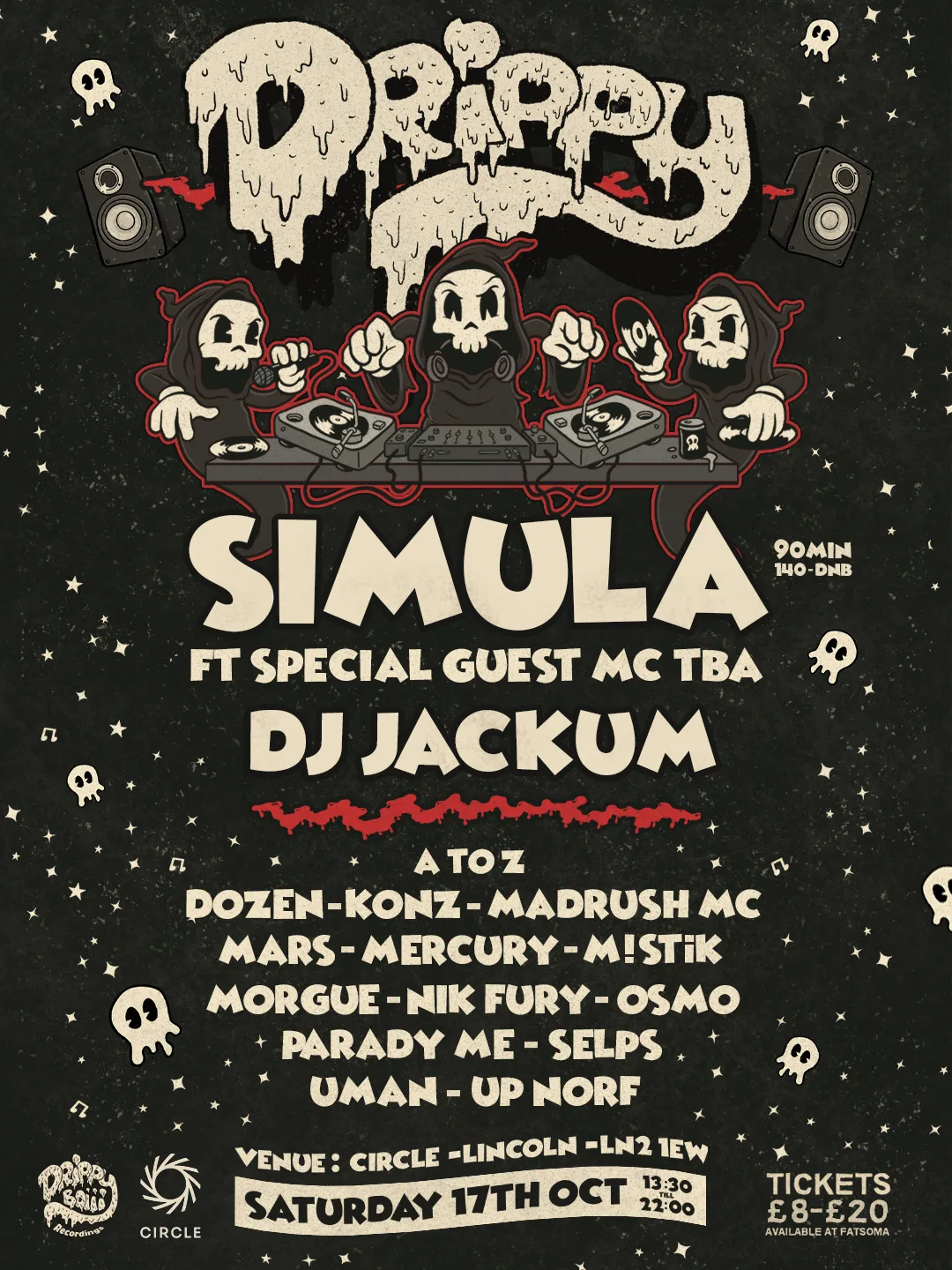 6 years of Drippyboiii Recordings: Simula [90 Min 140 - DNB]  // DJ Jackum ++ at Circle Lincoln