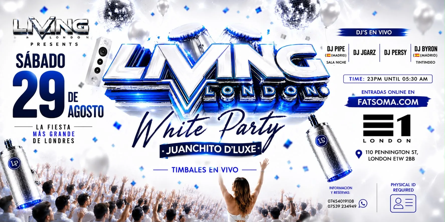 LIVING LONDON 🤍 WHITE PARTY EDITION 🤍 @E1 LONDON at E1
