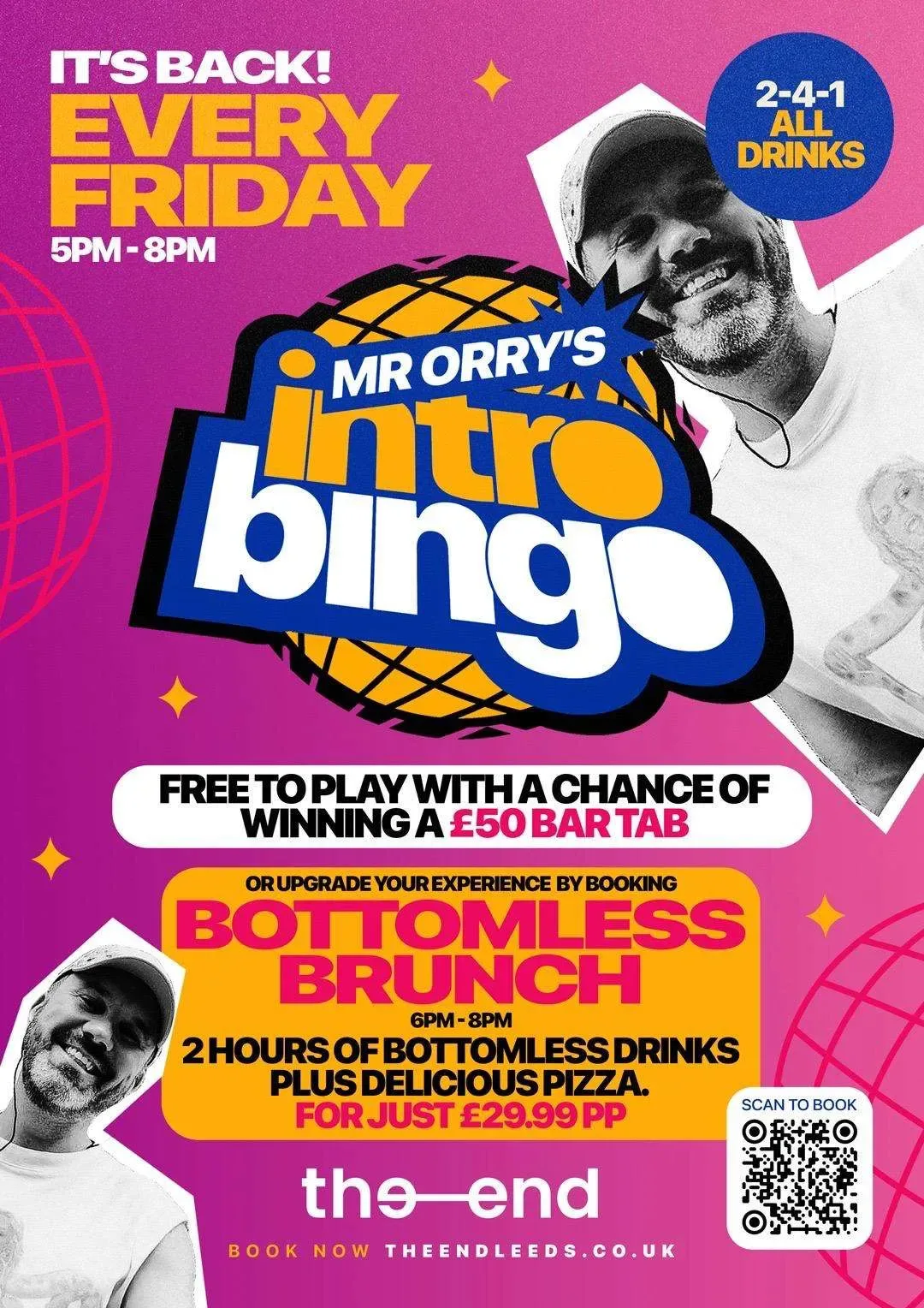 Mr Orry's Intro Bingo Bottomless Brunch at The End