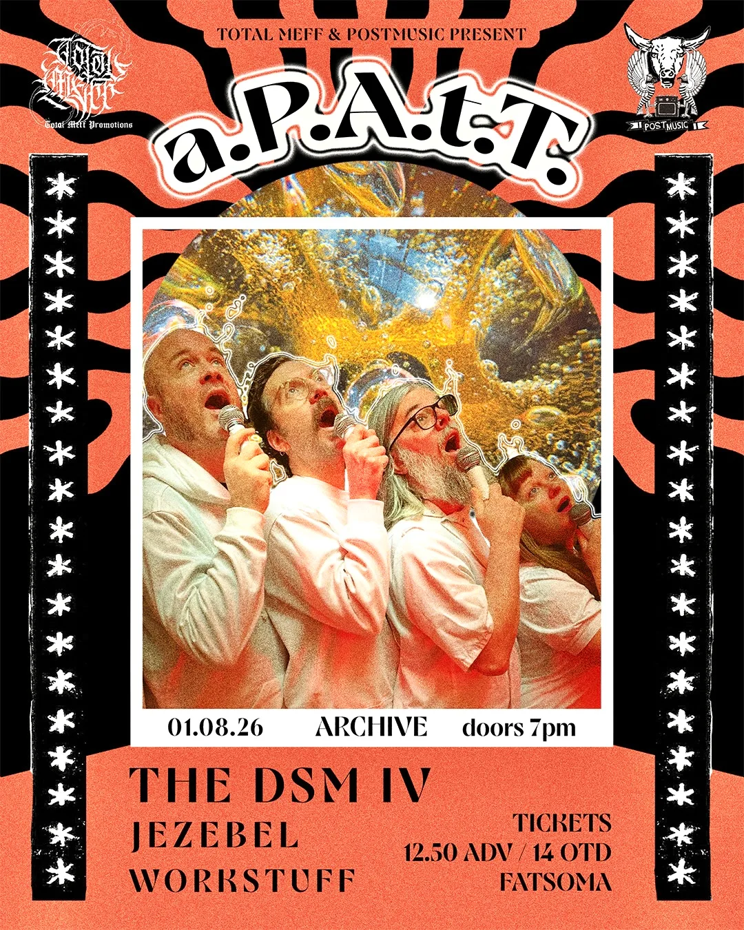 A.p.a.t.t. / the DSM IV / Jezebel / Workstuff - Archive, Liverpool at Archive Liverpool