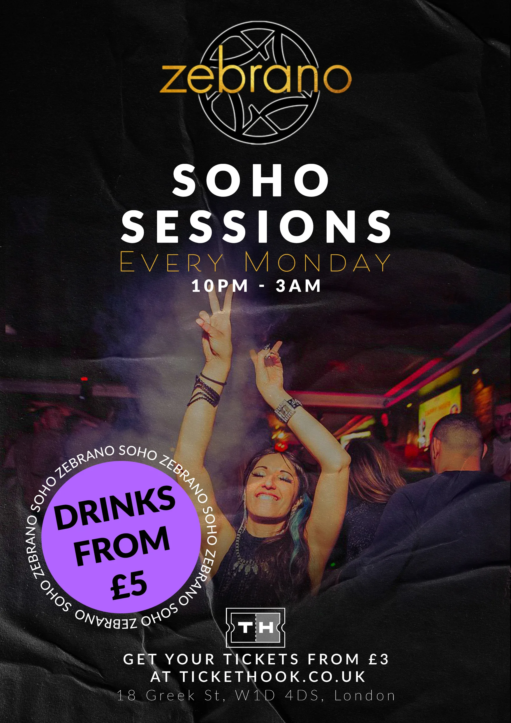 MONDAYS @ ZEBRANO LONDON 31ST AUGUST