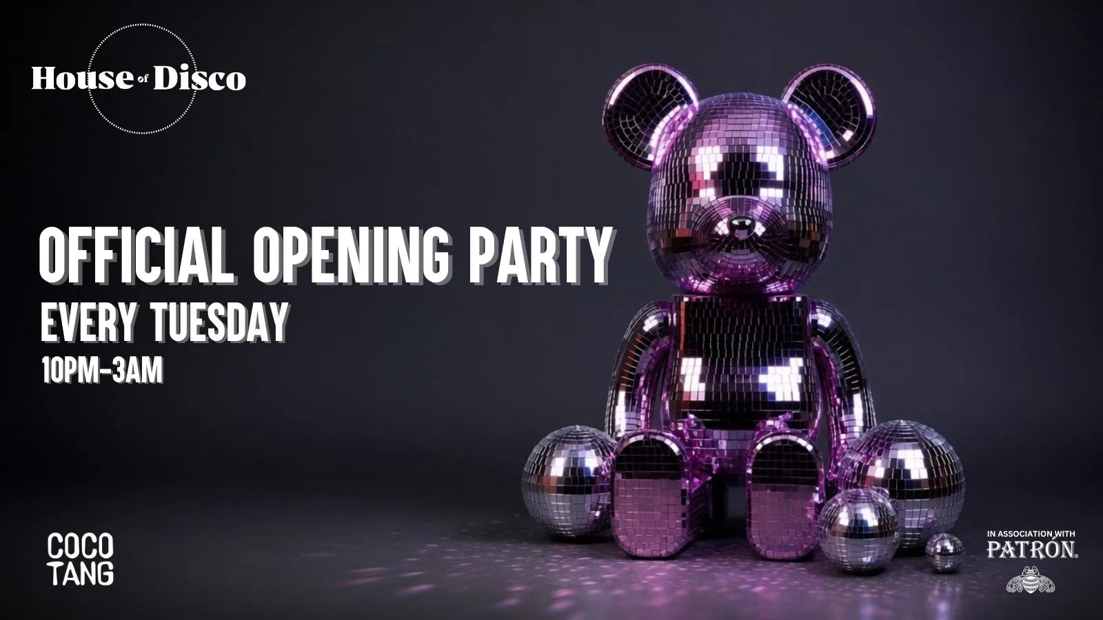 House of Disco - Official Opening Party: Every Tuesday FT. LIVE SAX! 🎷🪩 [TICKETS NOW LIVE] at Coco Tang - Cocktail Club