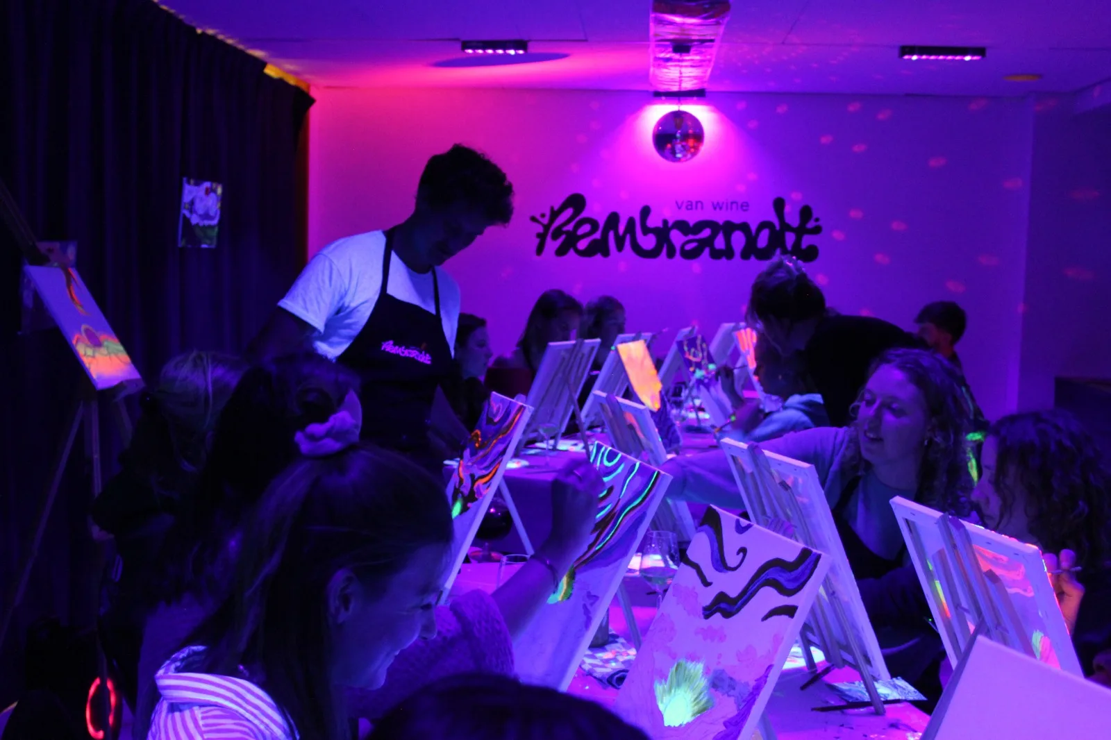 Neon Sip & Paint at Rembrandt sip and paint
