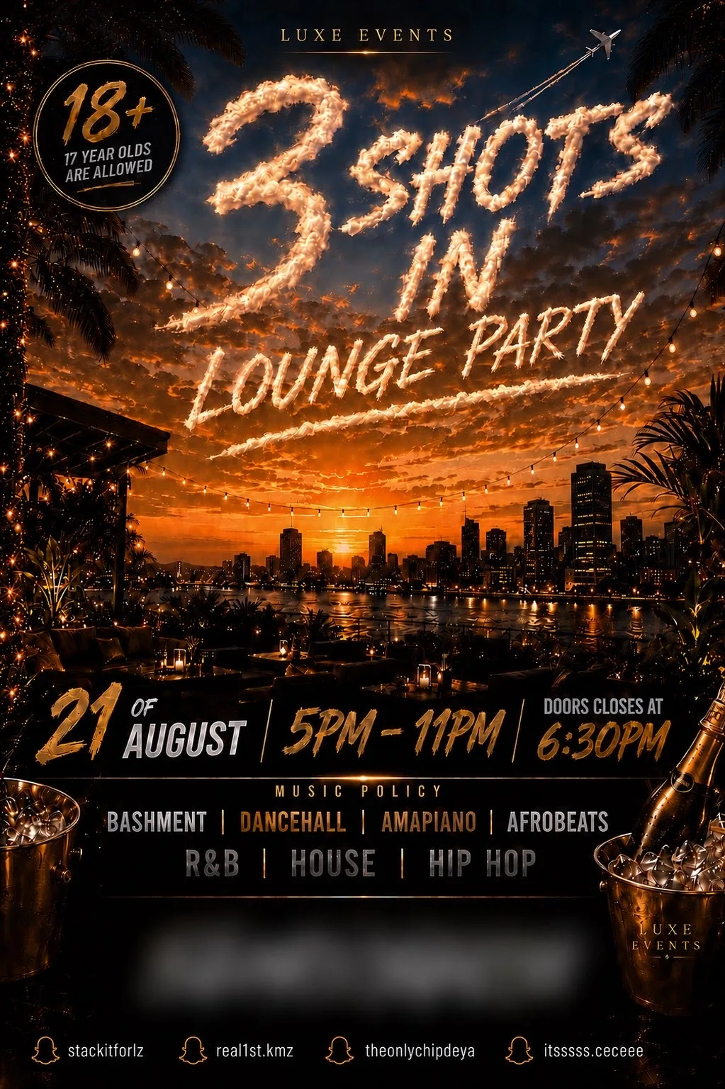 3 SHOTS IN | LUXE EVENTS