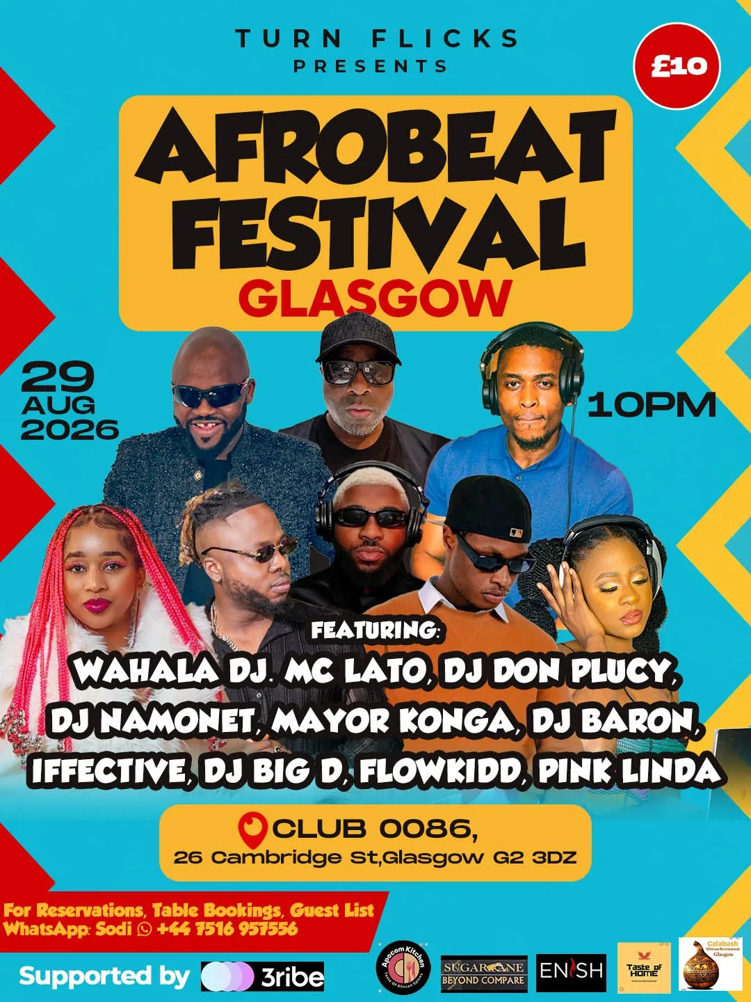 Afrobeat Festival Glasgow at 0086 Club