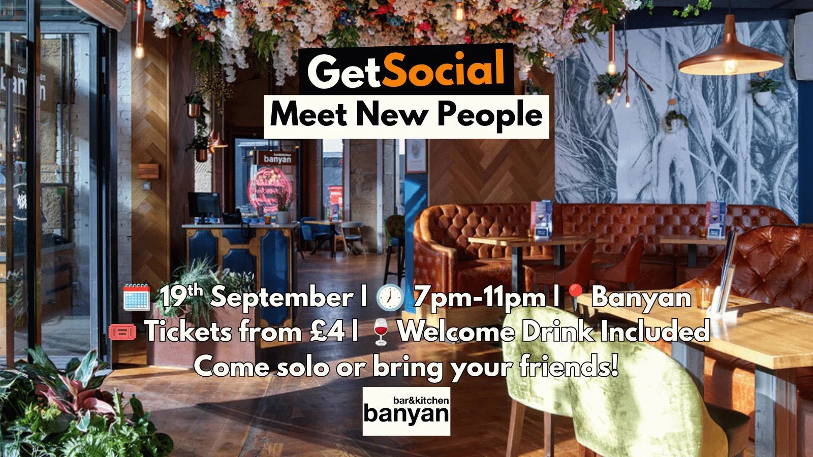 GetSocial Drinks | Meet New People & Make Friends (20s–40s) 🍹 at Banyan Bar & Kitchen - Newcastle