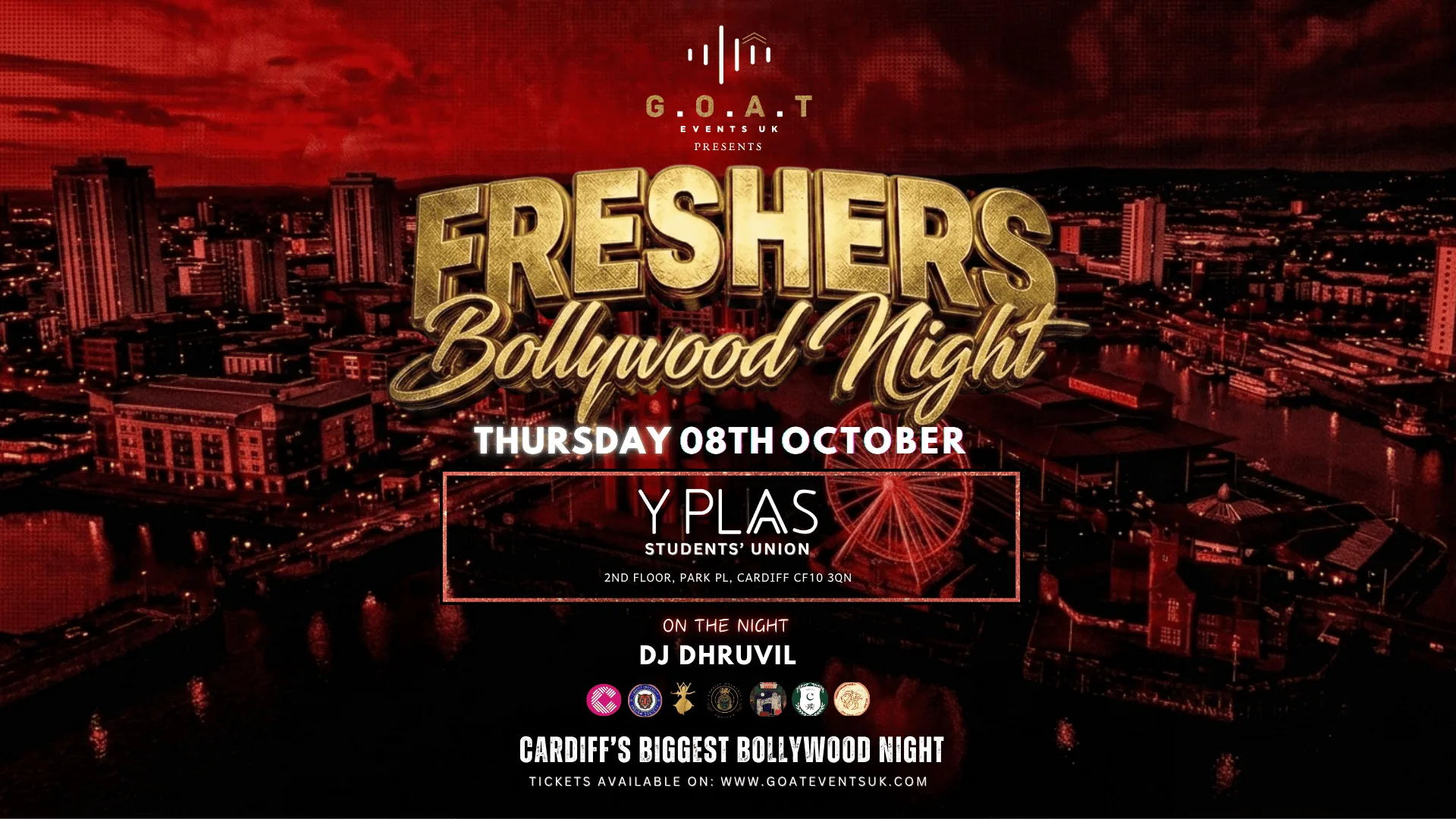 THE OFFICIAL BOLLYWOOD FRESHERS WELCOME PARTY - MASSIVE TAKEOVER | 08TH OCTOBER - CARDIFF