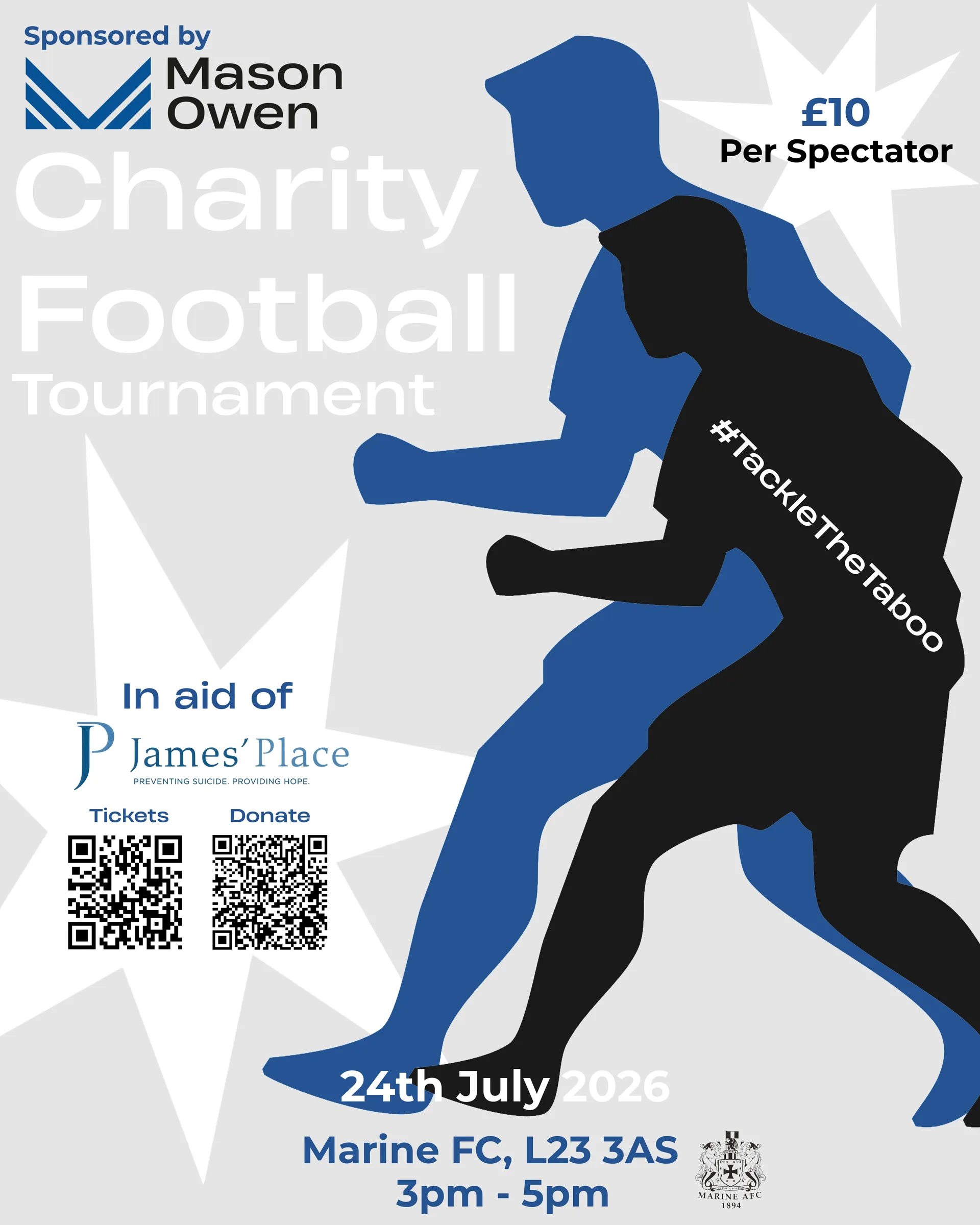 Mason Owen - Charity Football Tournament In Aid Of James' Place at Marine Football Club