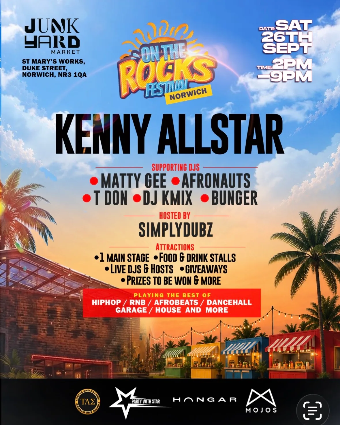 We bringing of the litness n biggest festivals to Norwich with Dj Kennyallstar at Junkyard market
