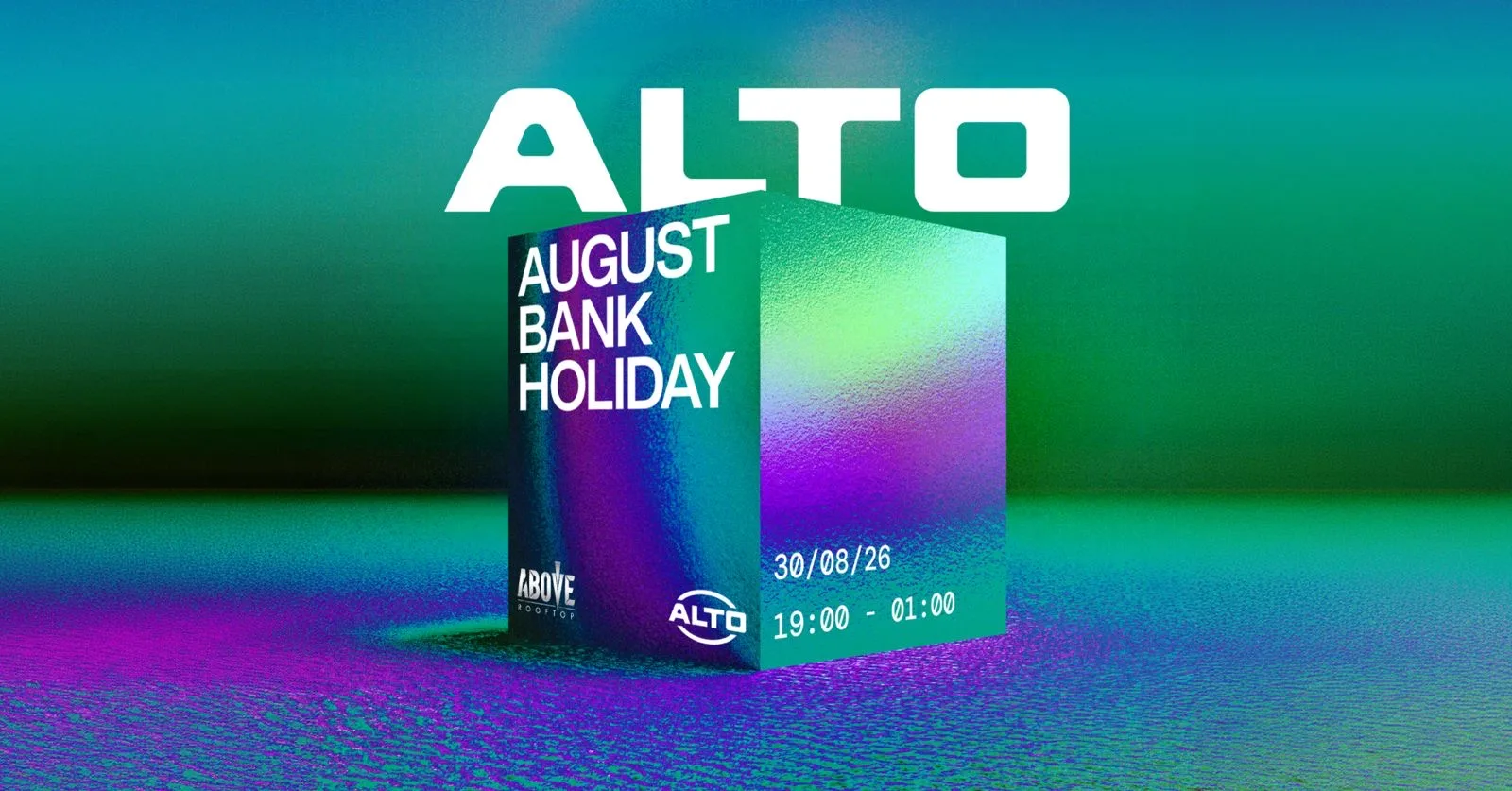 ALTO August Bank Holiday | 30.08.26 | ABOVE Newcastle at ABOVE