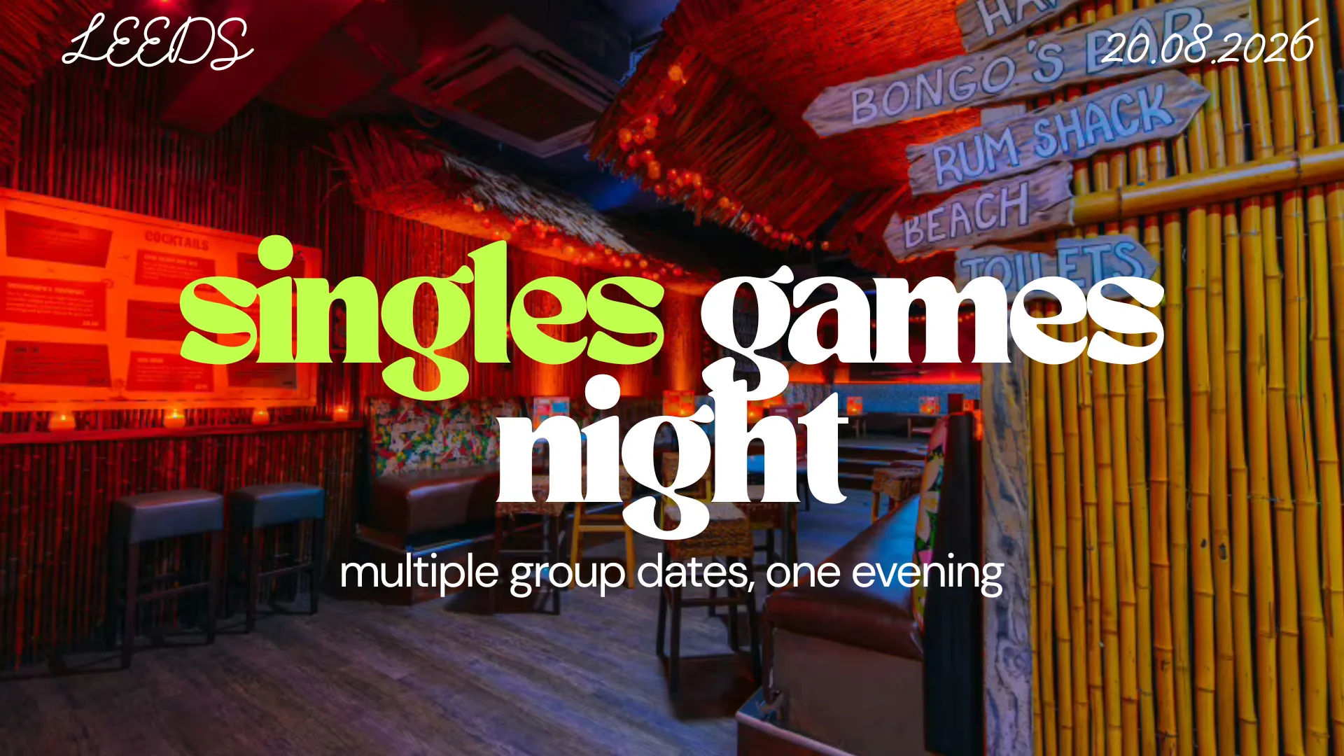 HAYSTACK DATING | TIKI HIDEAWAY, LEEDS | THURSDAY 20TH AUGUST at Tiki Hideaway