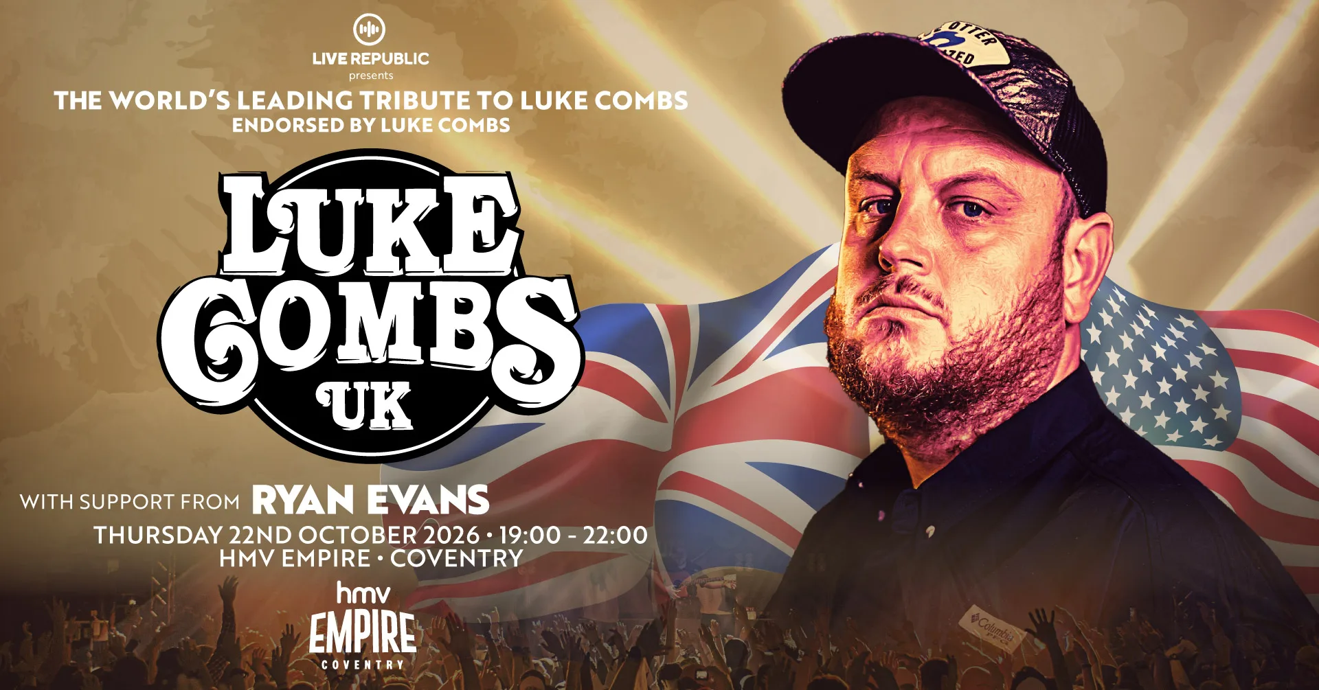 The Road to Nashville presents Luke Combs UK | HMV Empire at hmv Empire