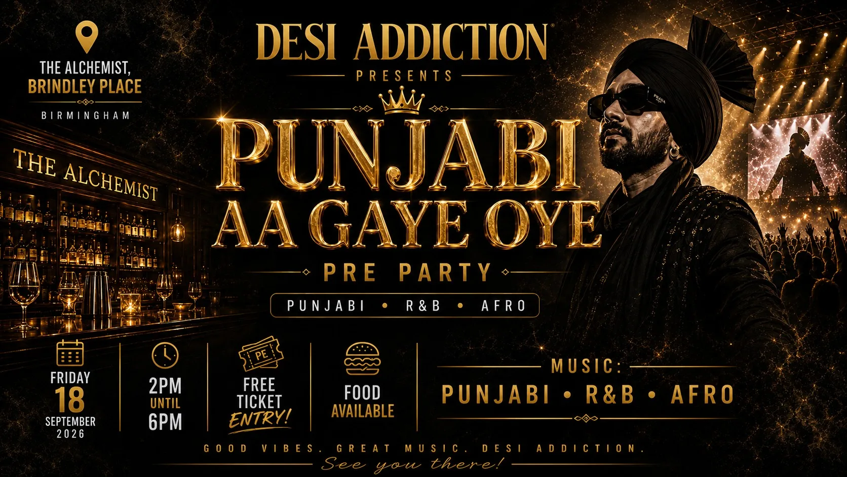 Desi Addiction - Diljit Dosanjh FREE Pre Party Punjabi Aa Gaye Oye | 18.09.2026