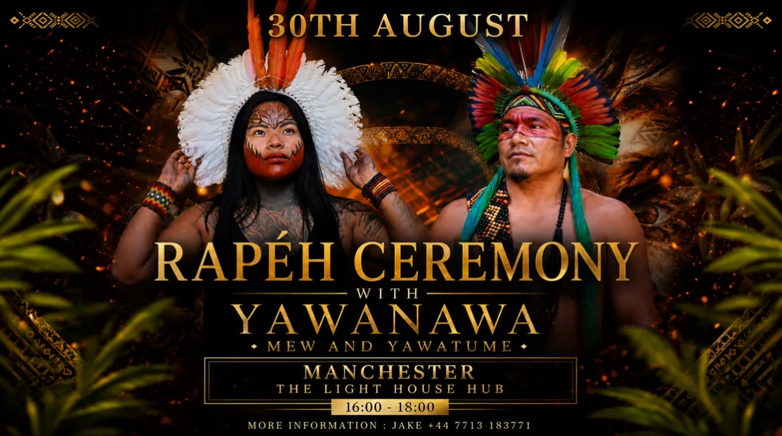 HAPÉ & SANANGA CEREMONY (Sunday 30th August) @ The Lighthouse Hub 4PM at The Lighthouse Hub