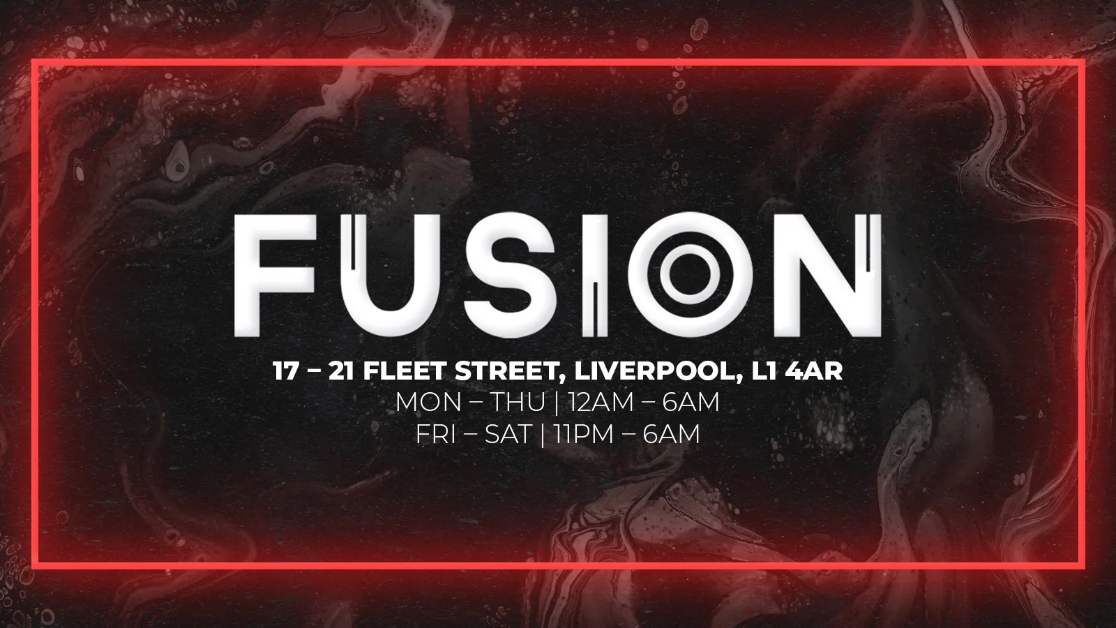 FUSION AUGUST BANK HOLIDAY SUNDAY