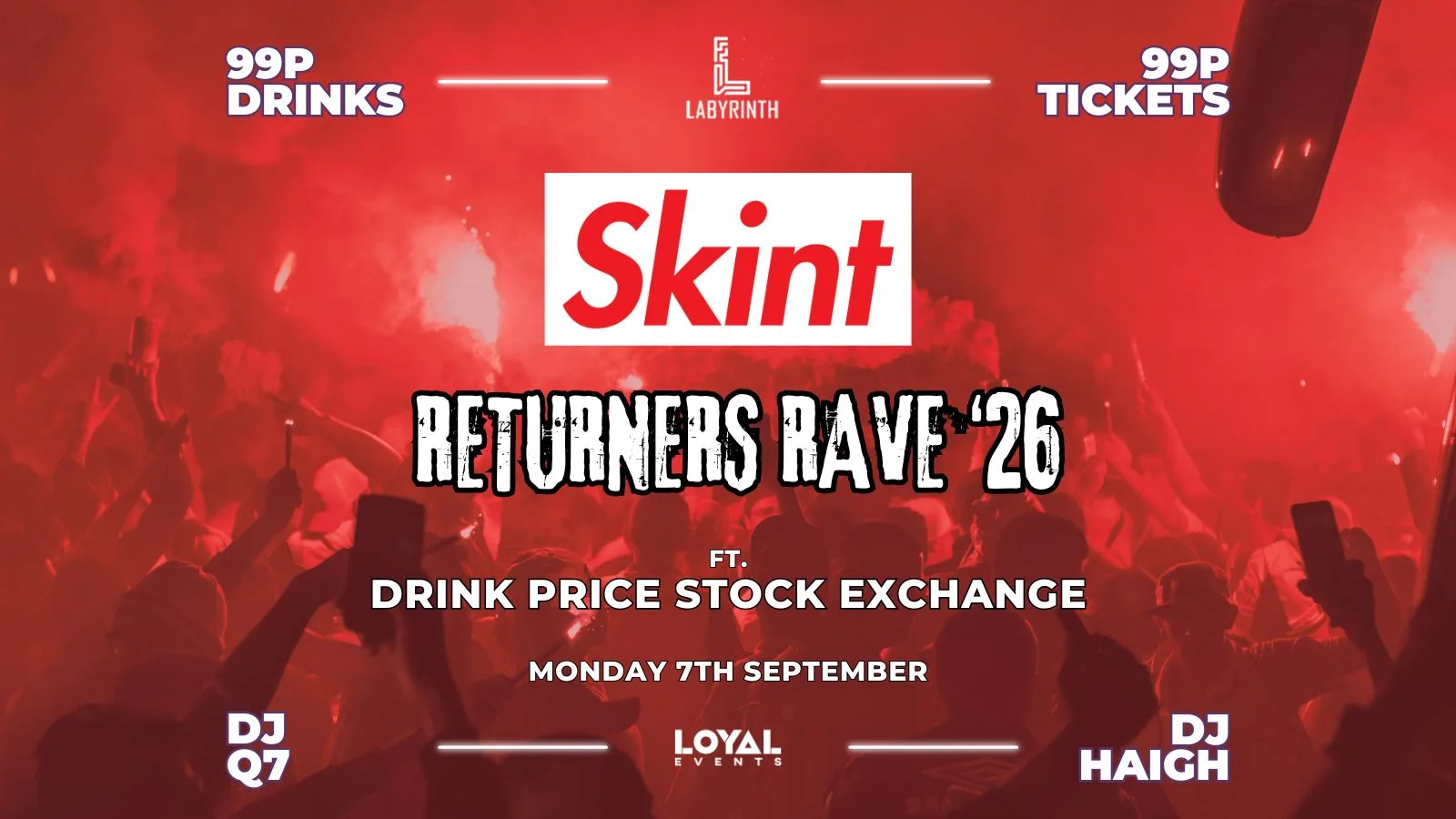 Skint Mondays - Returners Rave '26! // Bath's Cheapest Club Night // ft. Skint Drink Exchange // 99p Drinks // 99p Tickets at Labyrinth Bar & Nightclub