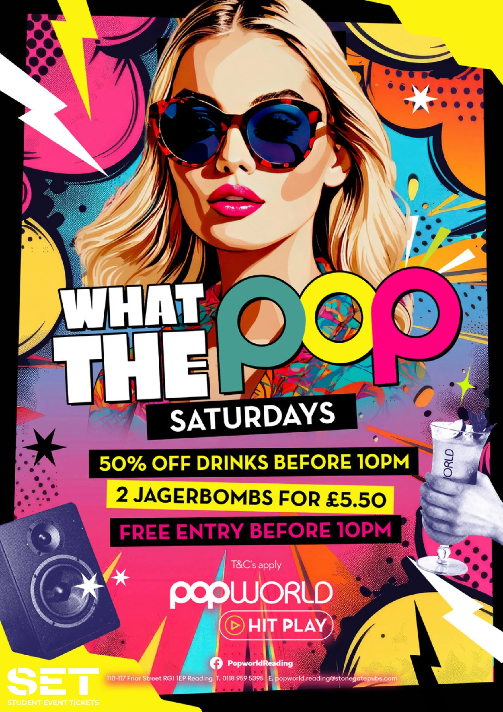 WHAT THE POP SATURDAYS @ POPWORLD READING 12TH SEPTEMBER