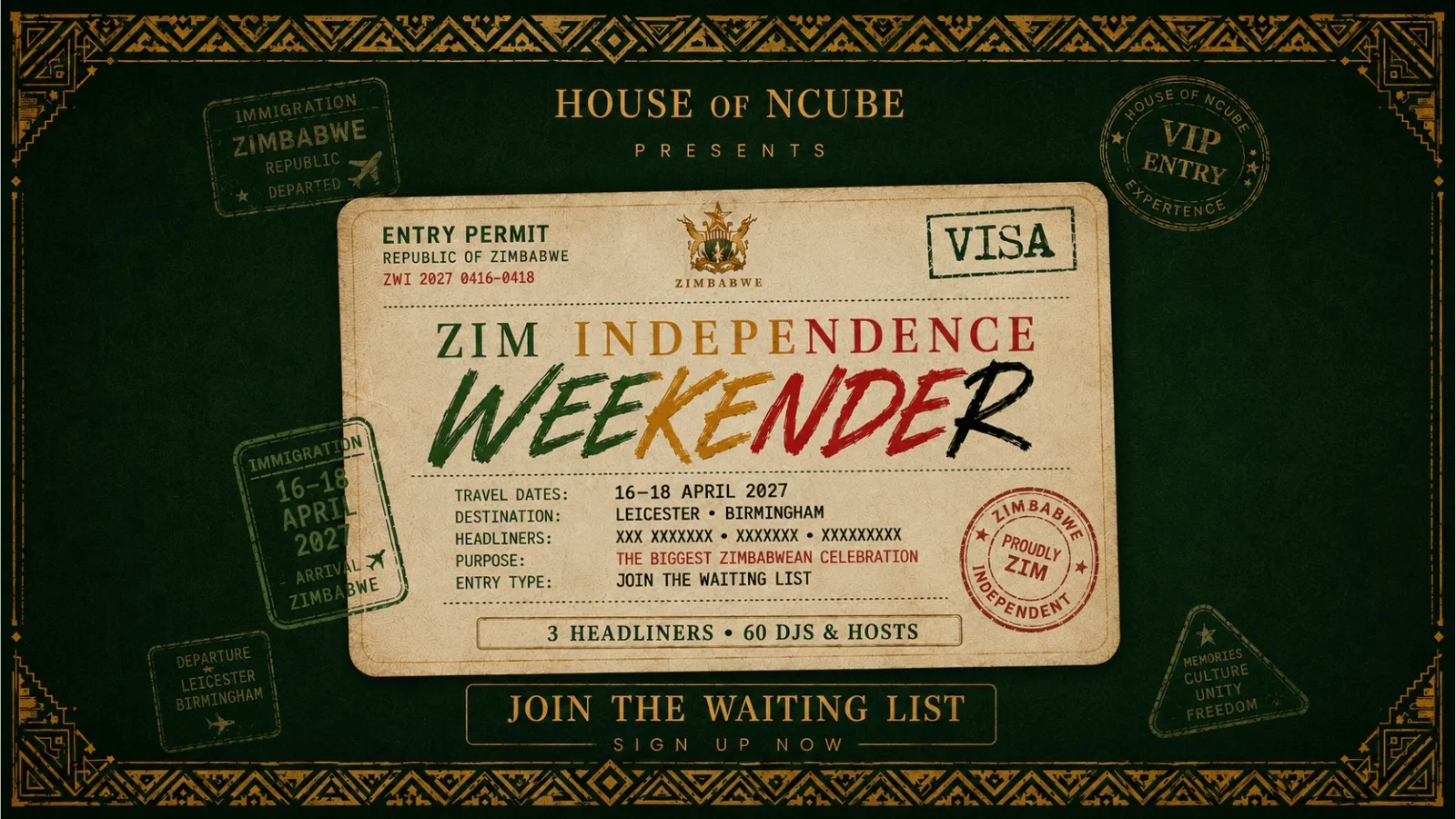 HOUSE OF NCUBE : ZIM 47 WEEKENDER