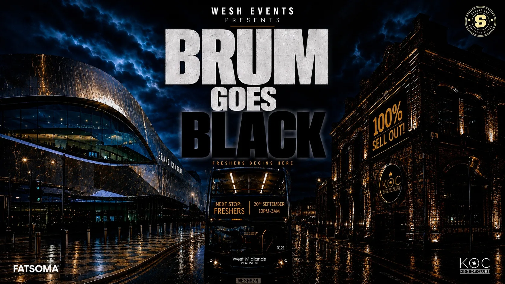 BRUM GOES BLACK at King of clubs
