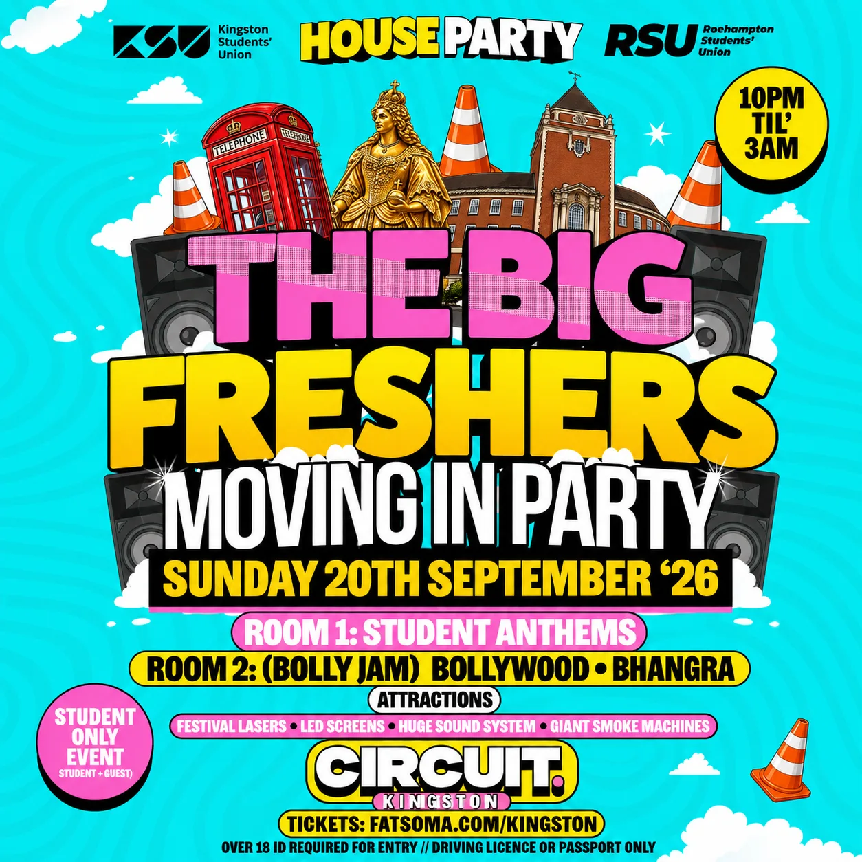 THE BIG FRESHERS MOVING IN PARTY - 20th Sept - Circuit Kingston at CIRCUIT Kingston