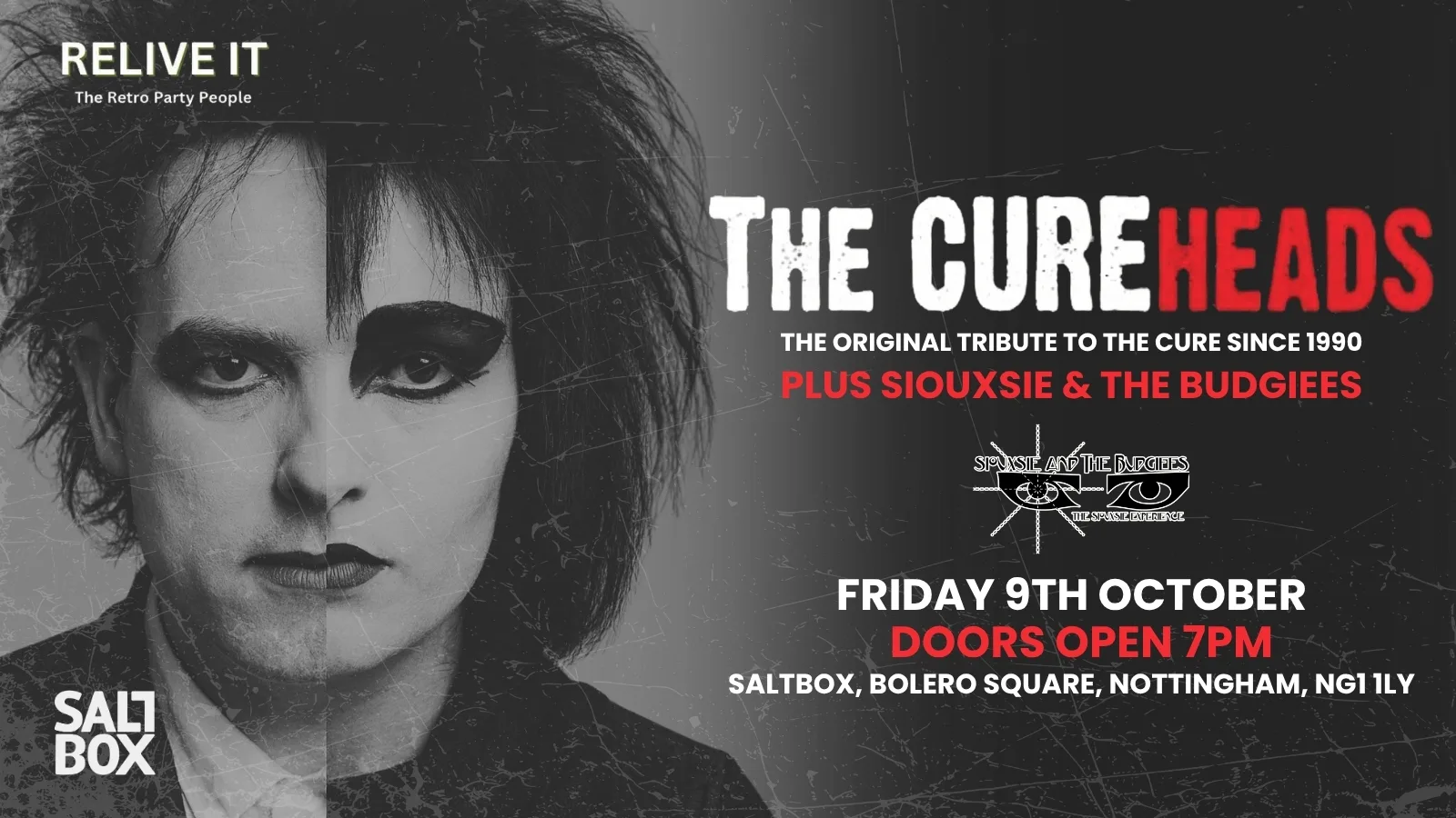 The Cureheads & Siouxsie & The Budgiees at Saltbox - Live Music, Bar & Kitchen