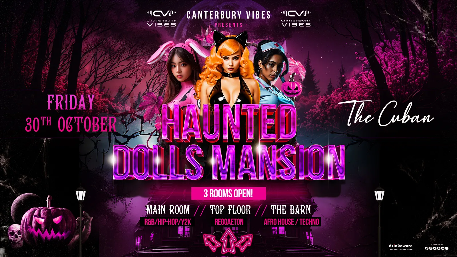 HALLOWEEN CANTERBURY 2026 - HAUNTED DOLLS MANSION at The Cuban