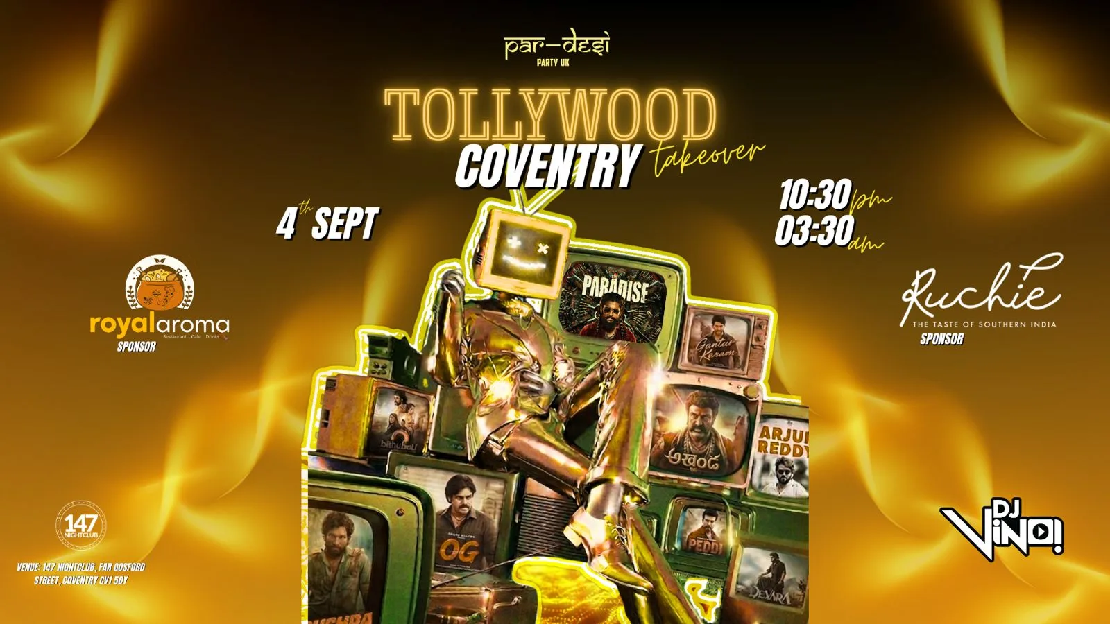 🔥 TOLLYWOOD TAKEOVER - COVENTRY 🔥 at 147 Nightclub