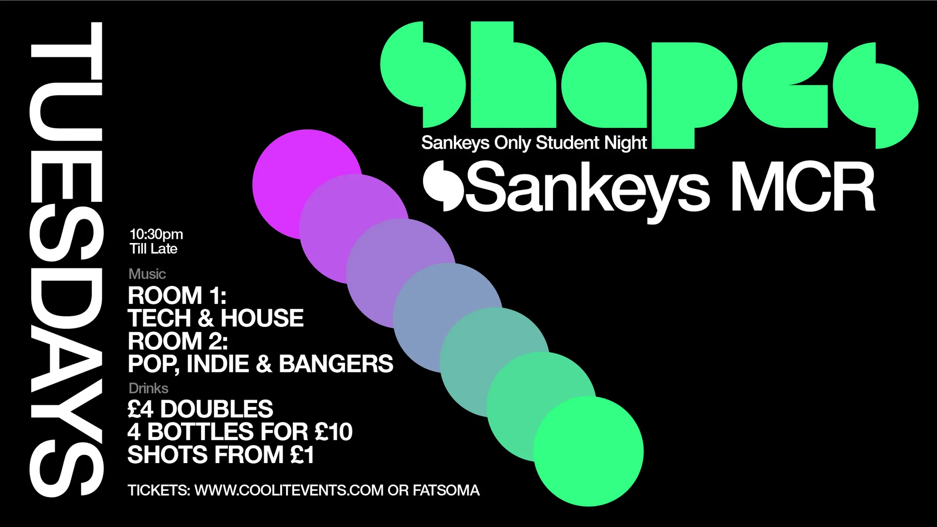 🟪 SHAPES @ SANKEYS 🟪 - BRAND NEW TUESDAY NIGHTS AT MCR'S MOST ICONIC NIGHTCLUB 🥇🪅🪩 - FRESHERS OPENING PARTY at Sankeys