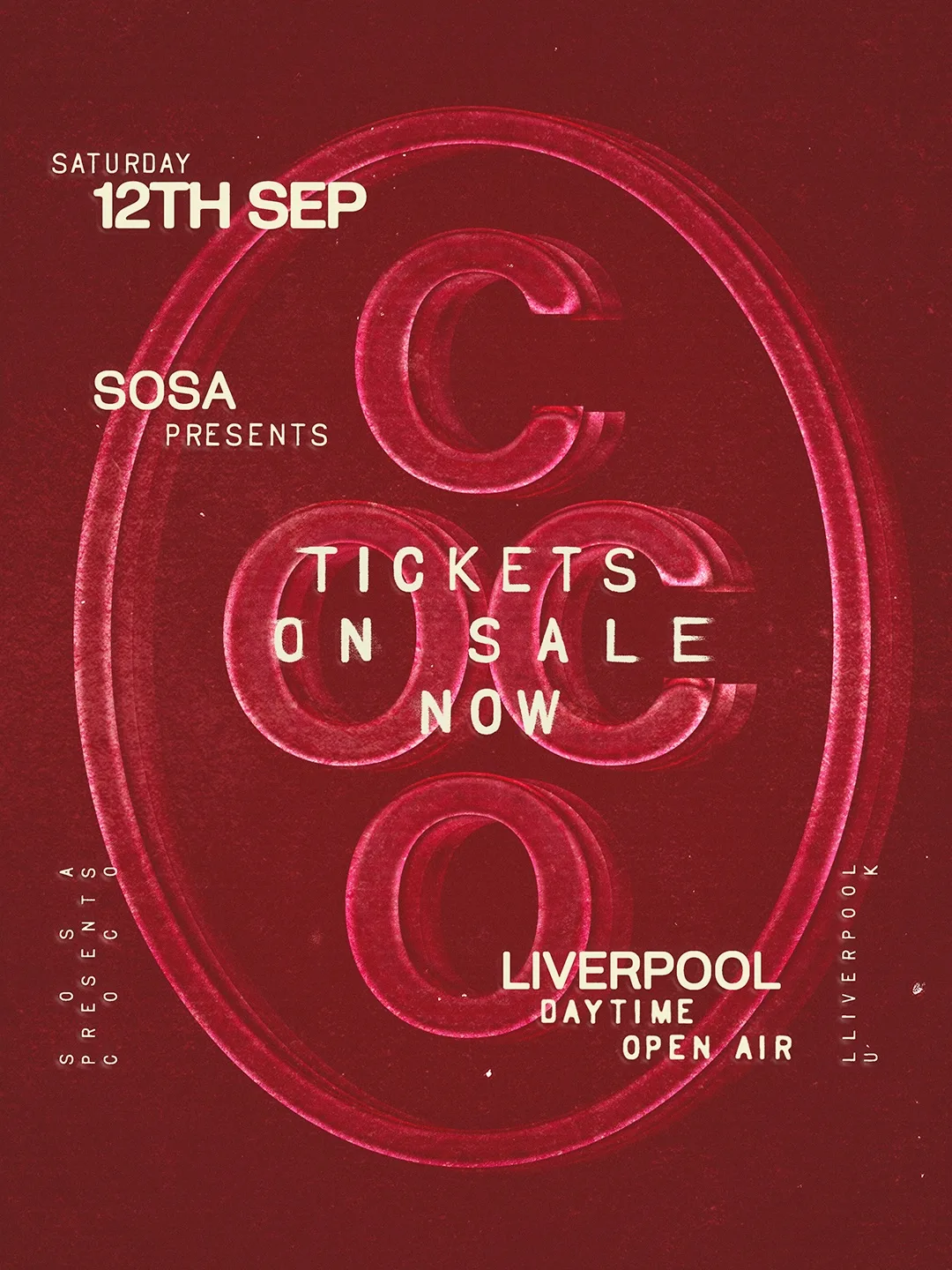 SOSA presents COCO Open Air Liverpool Saturday 12th September