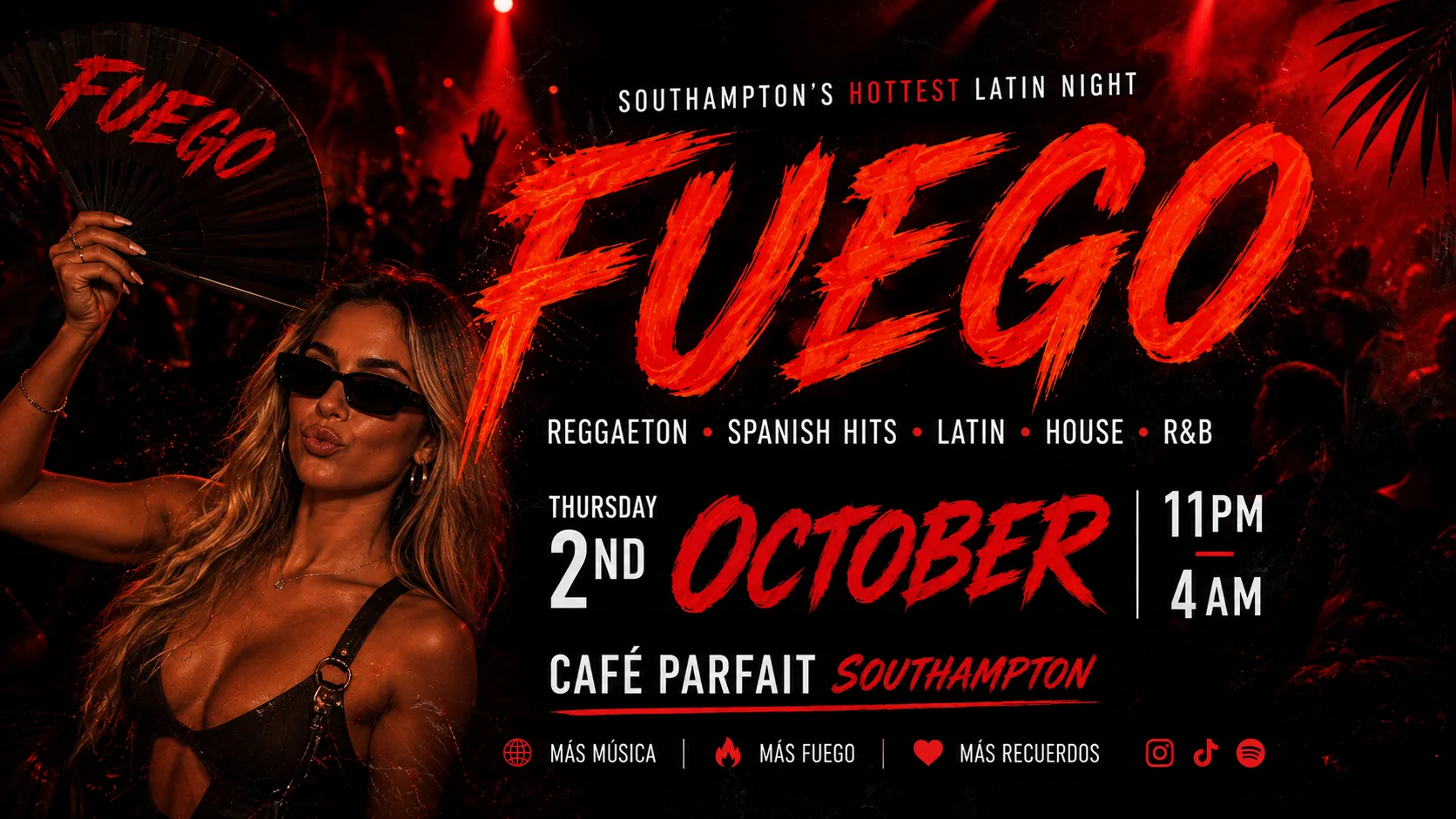 FUEGO 🔥 – Southampton’s Reggaeton & Latin Night at Café Parfait