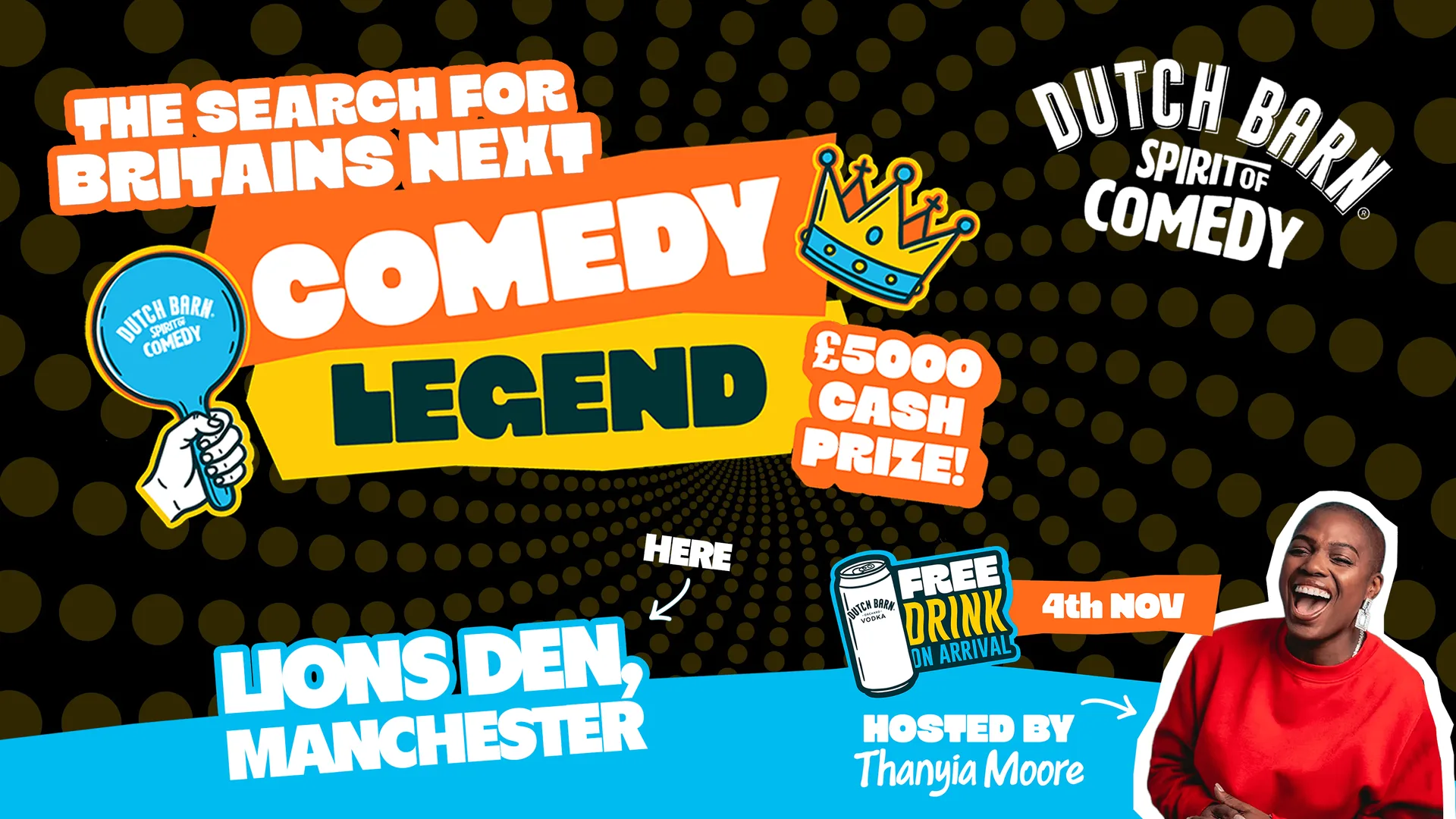 Spirit of Comedy Competition 2026 (Manchester) - 14 Acts in One Night! at Lions Den Manchester