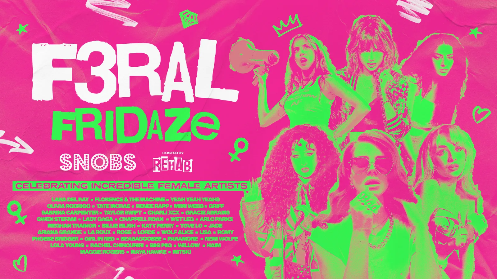 F3RAL FRIDAZE!! 🚺 hosted by Rehab Friday @ Snobs Birmingham 🤟11/09 at Snobs