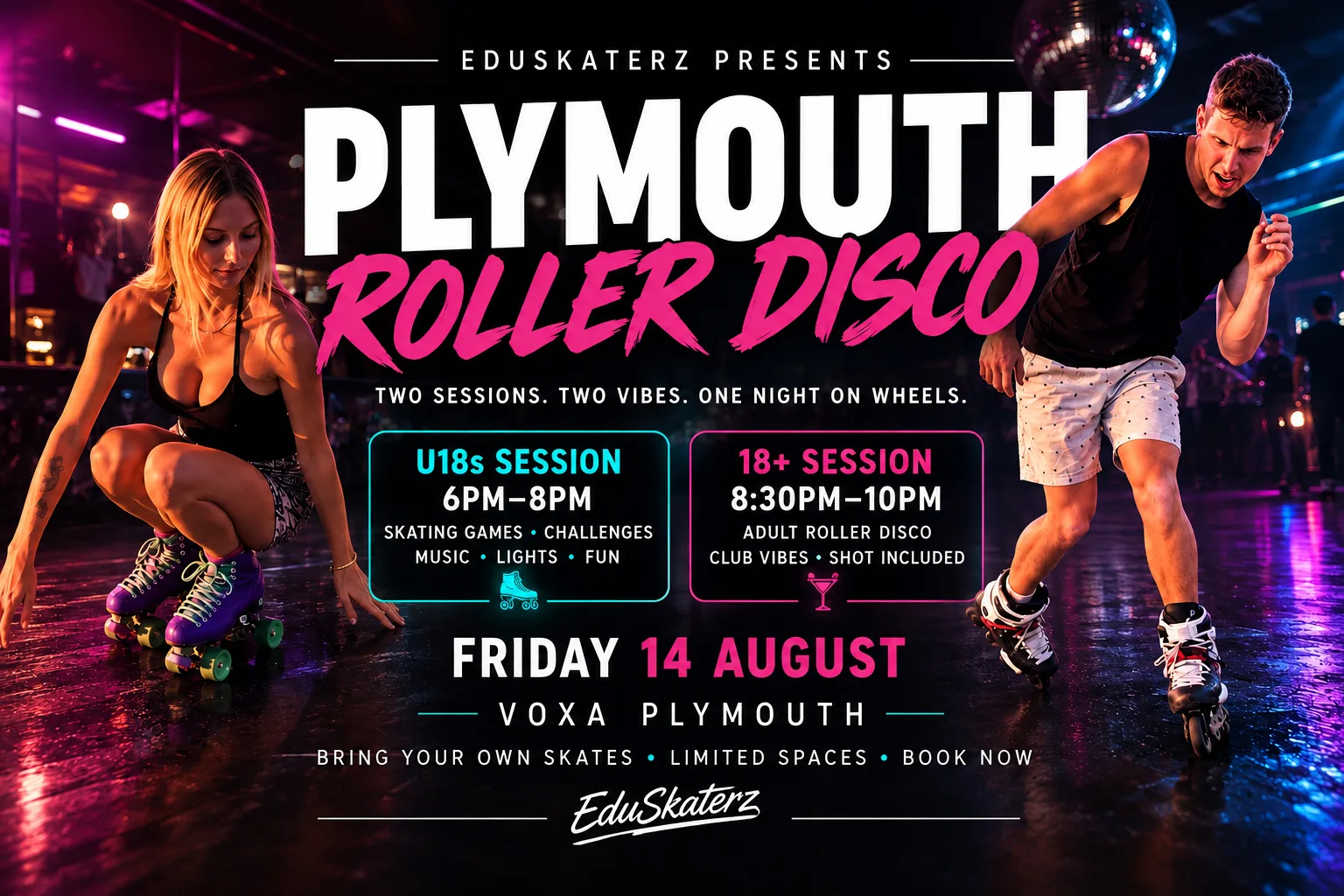Eduskaterz Roller Disco at VOXA Plymouth