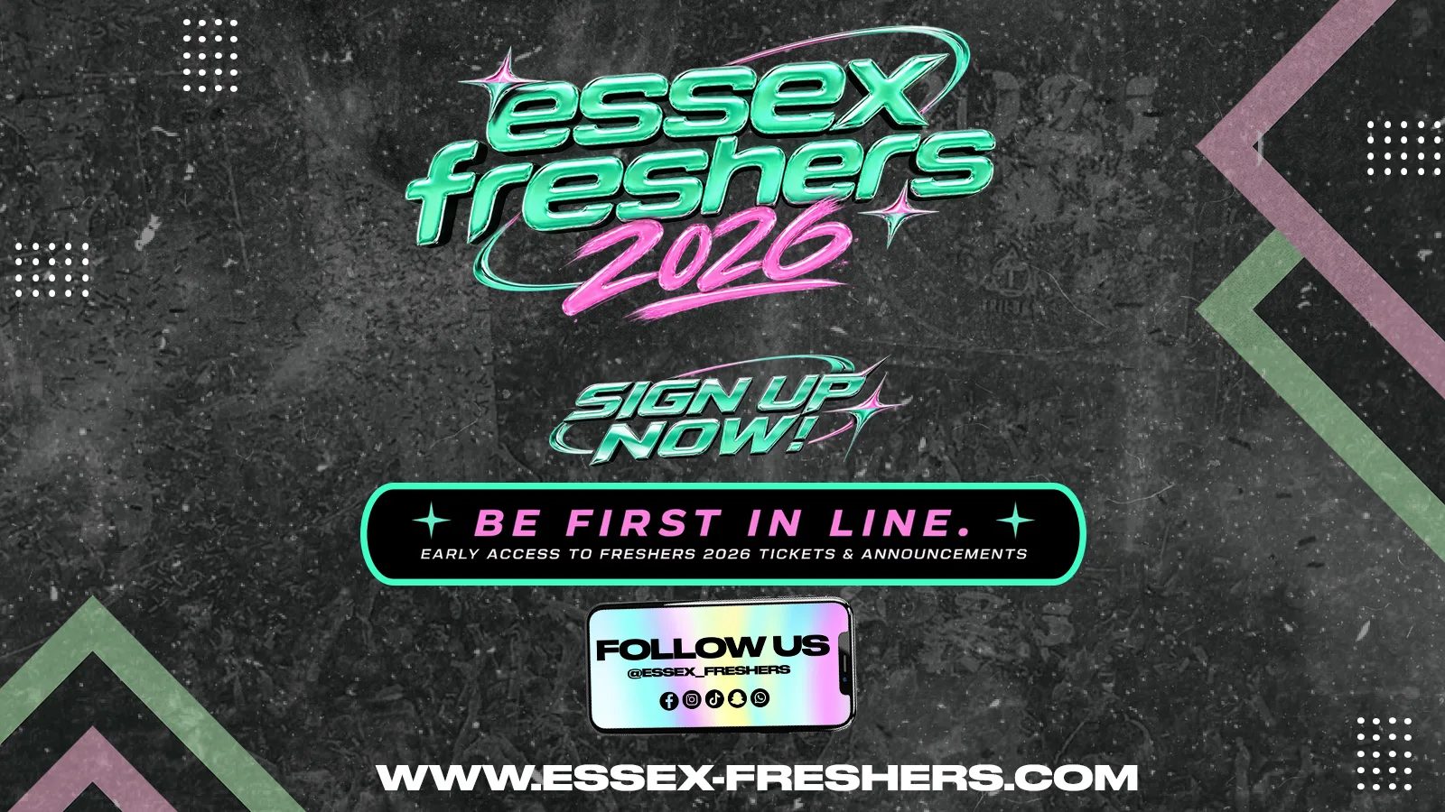 ESSEX FRESHERS WEEK 2026 - SIGN UP NOW!