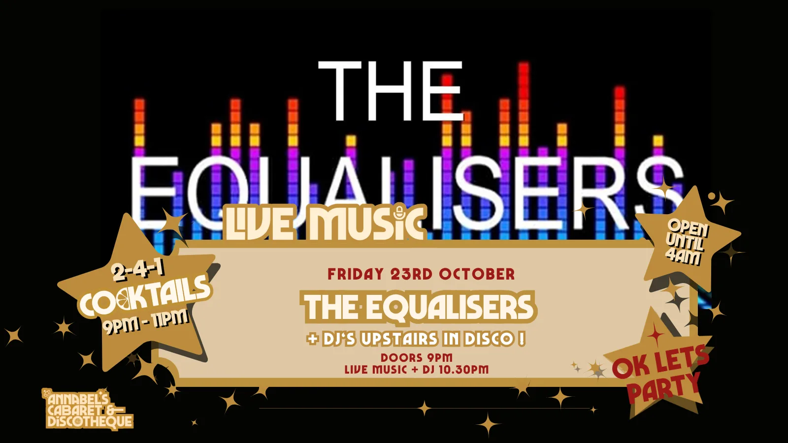 Live Music: THE EQUALISERS // Annabel’s Cabaret & Discotheque
