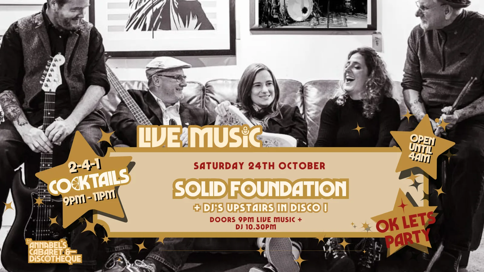 Live Music: SOLID FOUNDATION // Annabel’s Cabaret & Discotheque at Annabel's Cabaret and Discotheque