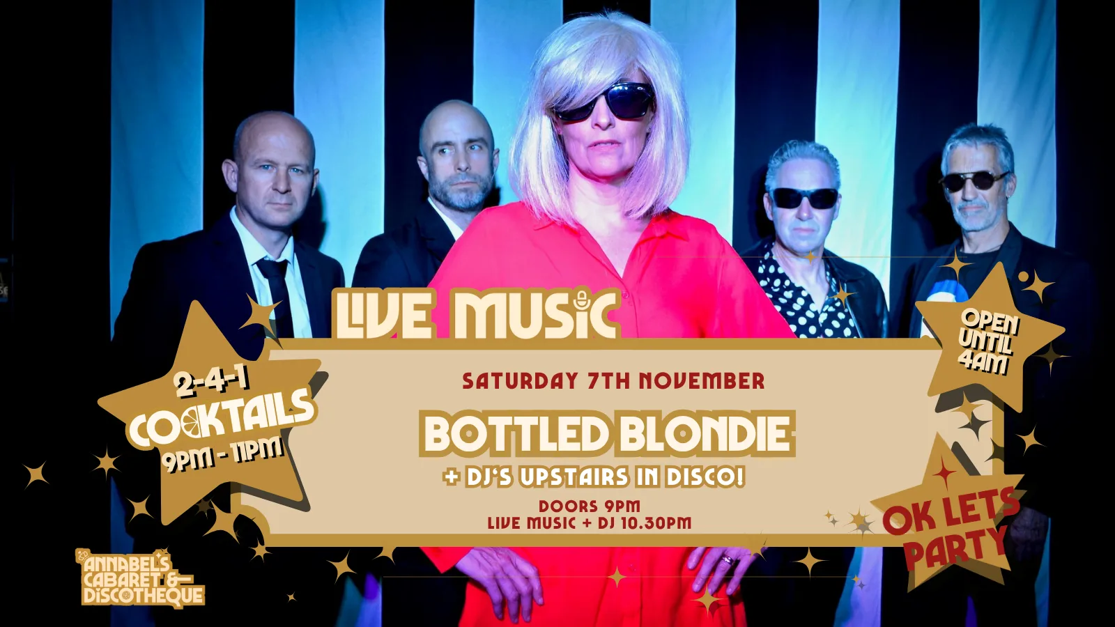 Live Music: BOTTLED BLONDIE // Annabel’s Cabaret & Discotheque at Annabel's Cabaret and Discotheque