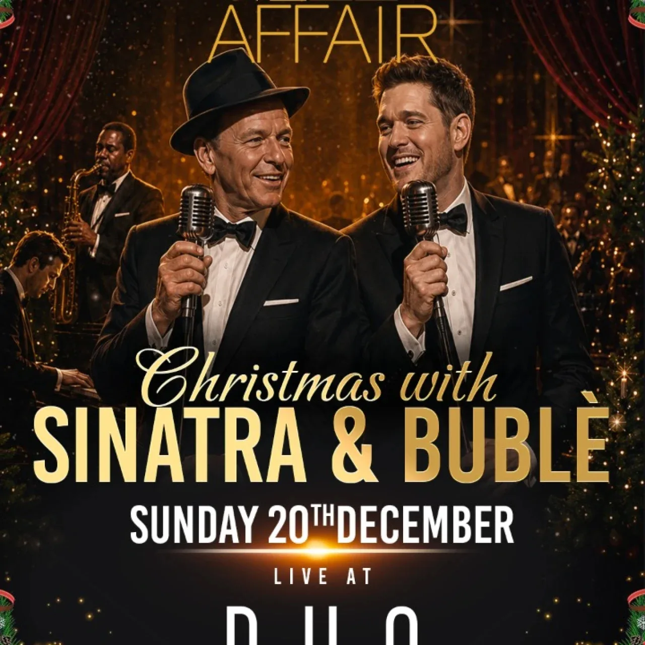 Jazz Affair Christmas Special Live Jazz Swing & Timeless Classics Sunday 20th December at Duo