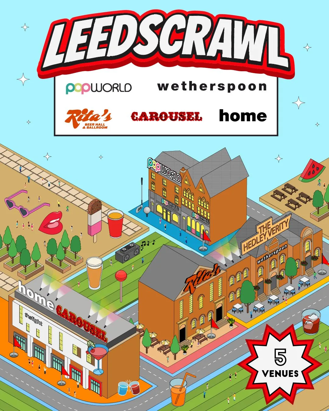 OFFICIAL LEEDSCRAWL ⛳🏌🏼♂️ The Original Leeds Bar Crawl ⛳🏌🏼♂️ 5000 Students 5 Venues - FREE T SHIRT 👕 at Home Nightclub Leeds